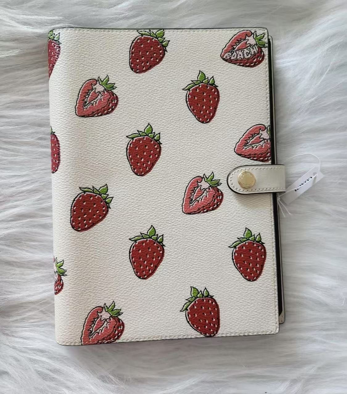 Coach Notebook With Strawberry Print CAO44 Size ONE SIZE - 1 Thumbnail