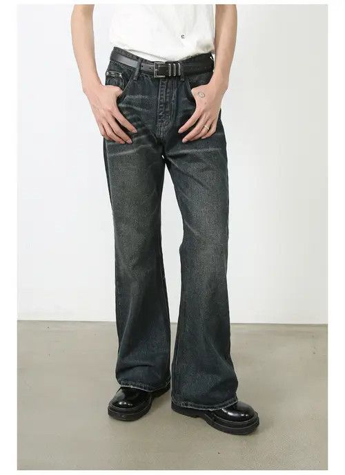 Other Blue washed loose straight-leg versatile flared jeans Size US 32 / EU 48 - 1 Thumbnail