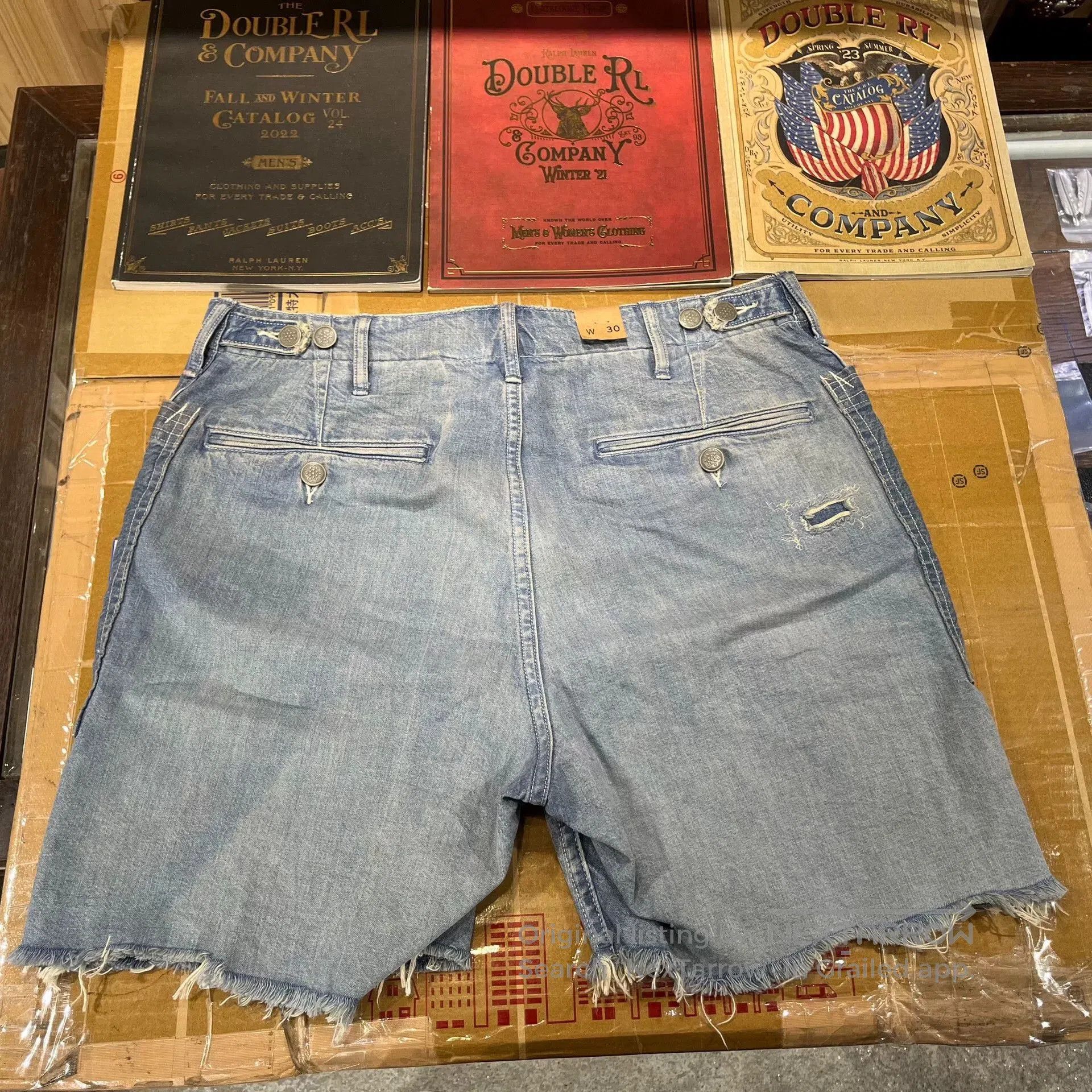 RRL Ralph Lauren rrl patchwork denim shorts by ralph lauren. Size US 30 / EU 46 - 2 Thumbnail