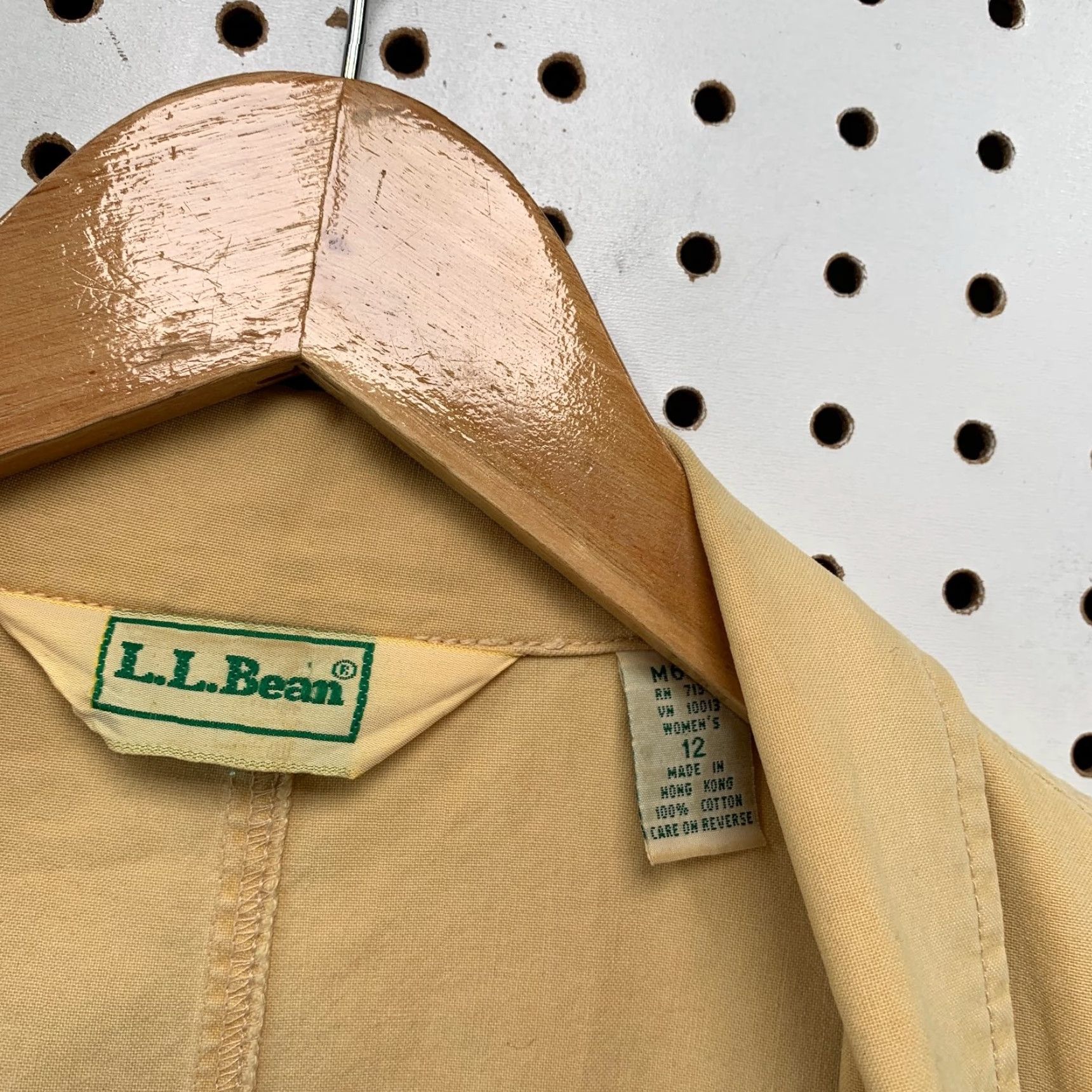 Vintage VINTAGE L.L. Bean Field Jacket Womens 12 Beige Canvas Lightweight Chore Coat 80s Casual 90s? Size XL / US 12-14 / IT 48-50 - 4 Thumbnail