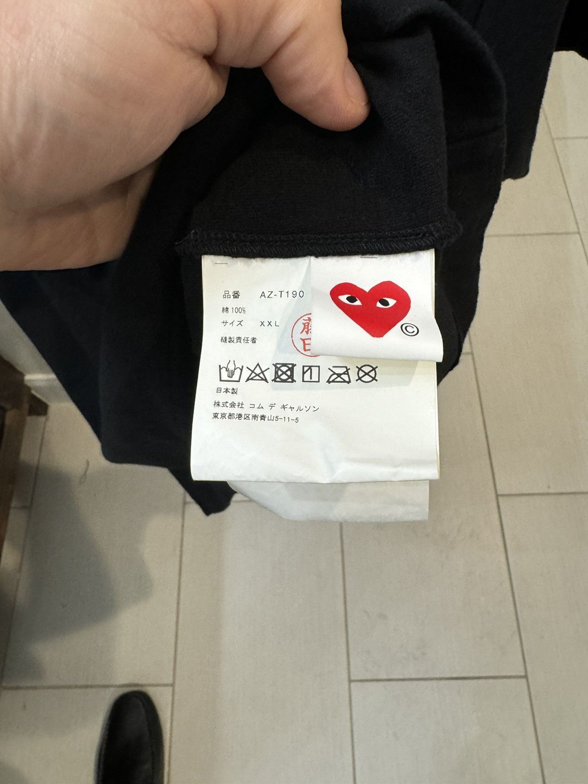 Comme des Garcons PLAY Comme De Garçon Play T shirt black Size US XXL / EU 58 / 5 - 4 Thumbnail