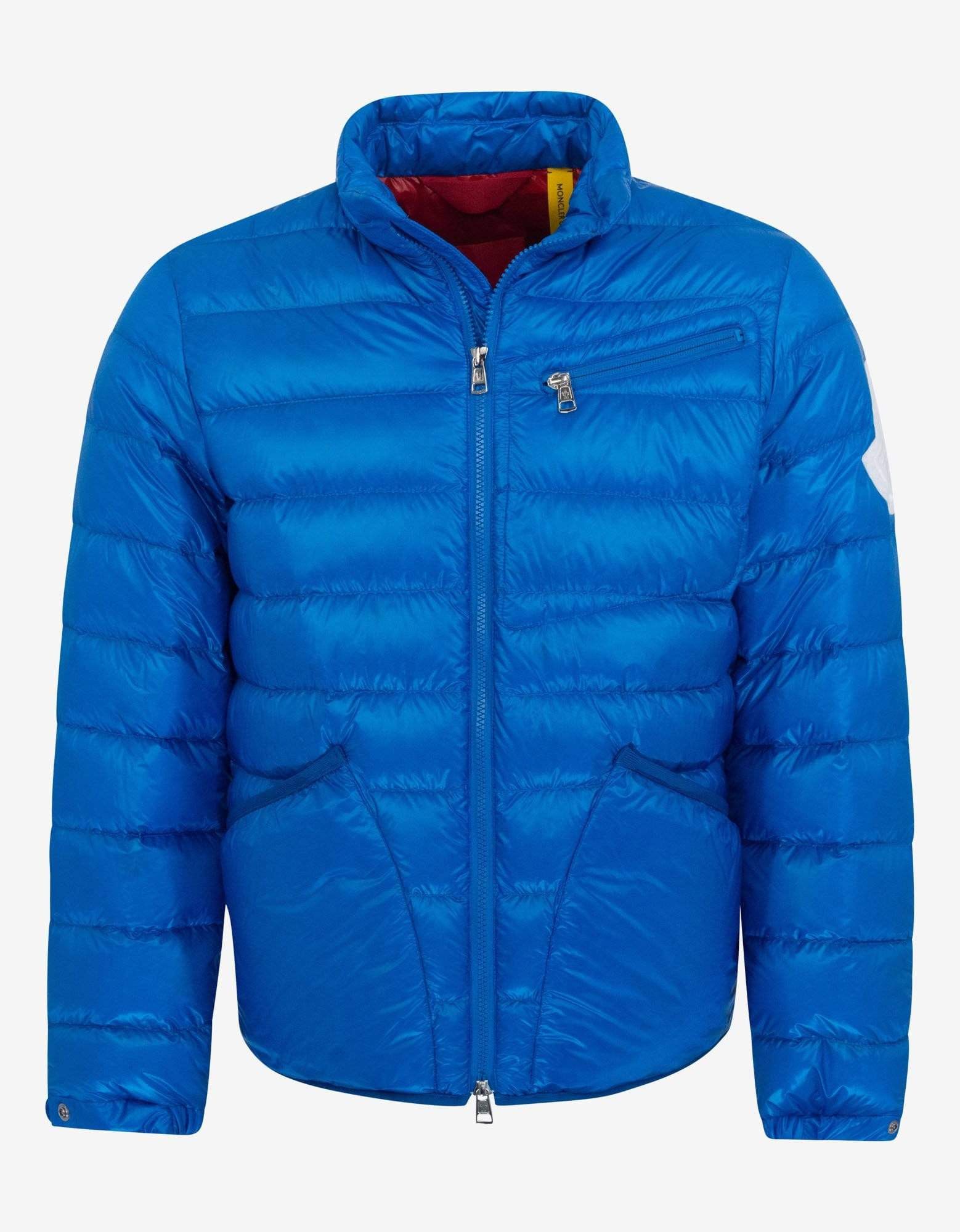 image of Moncler Genius Liam Blue Nylon Down Jacket Size 4, Men's