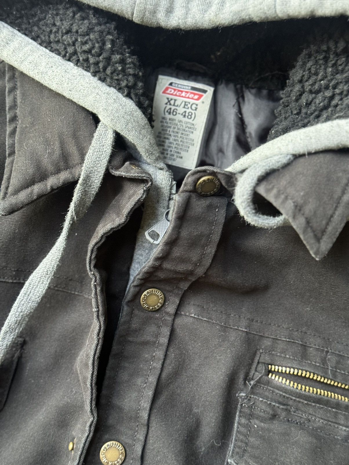 Dickies Dickies Duck Hooded Shirt Jacket Workwear Blue X-Large Size US XL / EU 56 / 4 - 2 Thumbnail