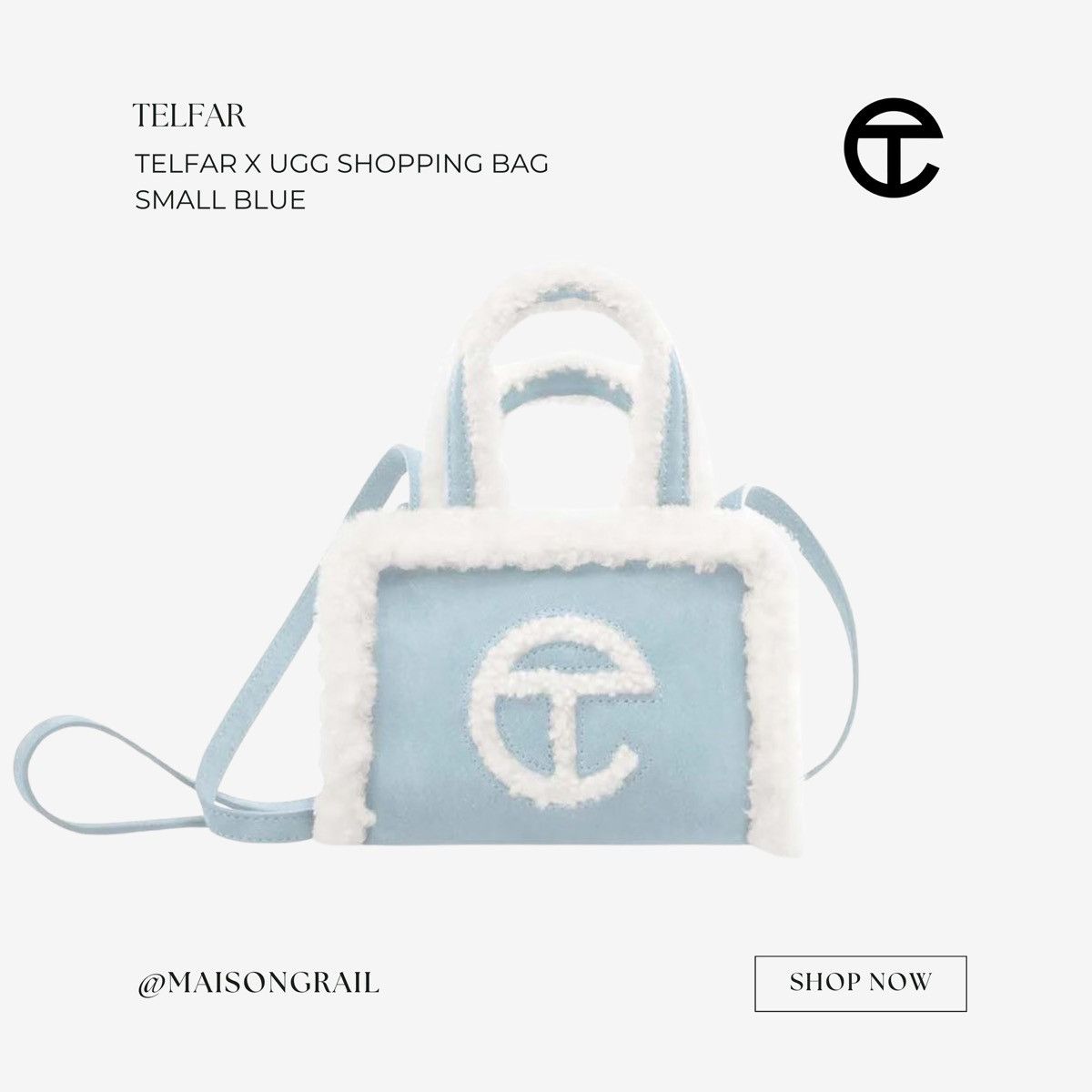 Telfar UGG x TELFAR SMALL SHOPPER BLUE | Grailed