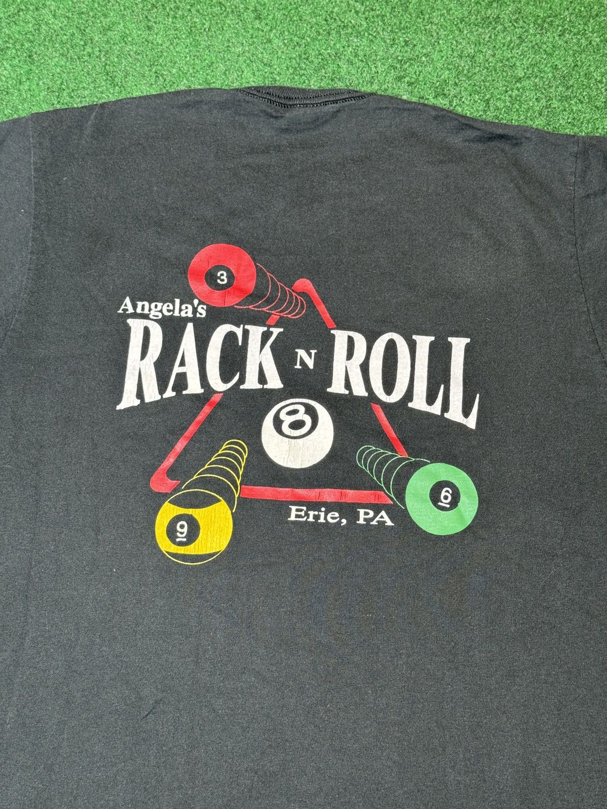 Jerzees × Vintage Vtg 90s Rack N’ Roll Angela’s Erie Pa Bar Karaoke T Shirt Size US M / EU 48-50 / 2 - 4 Thumbnail
