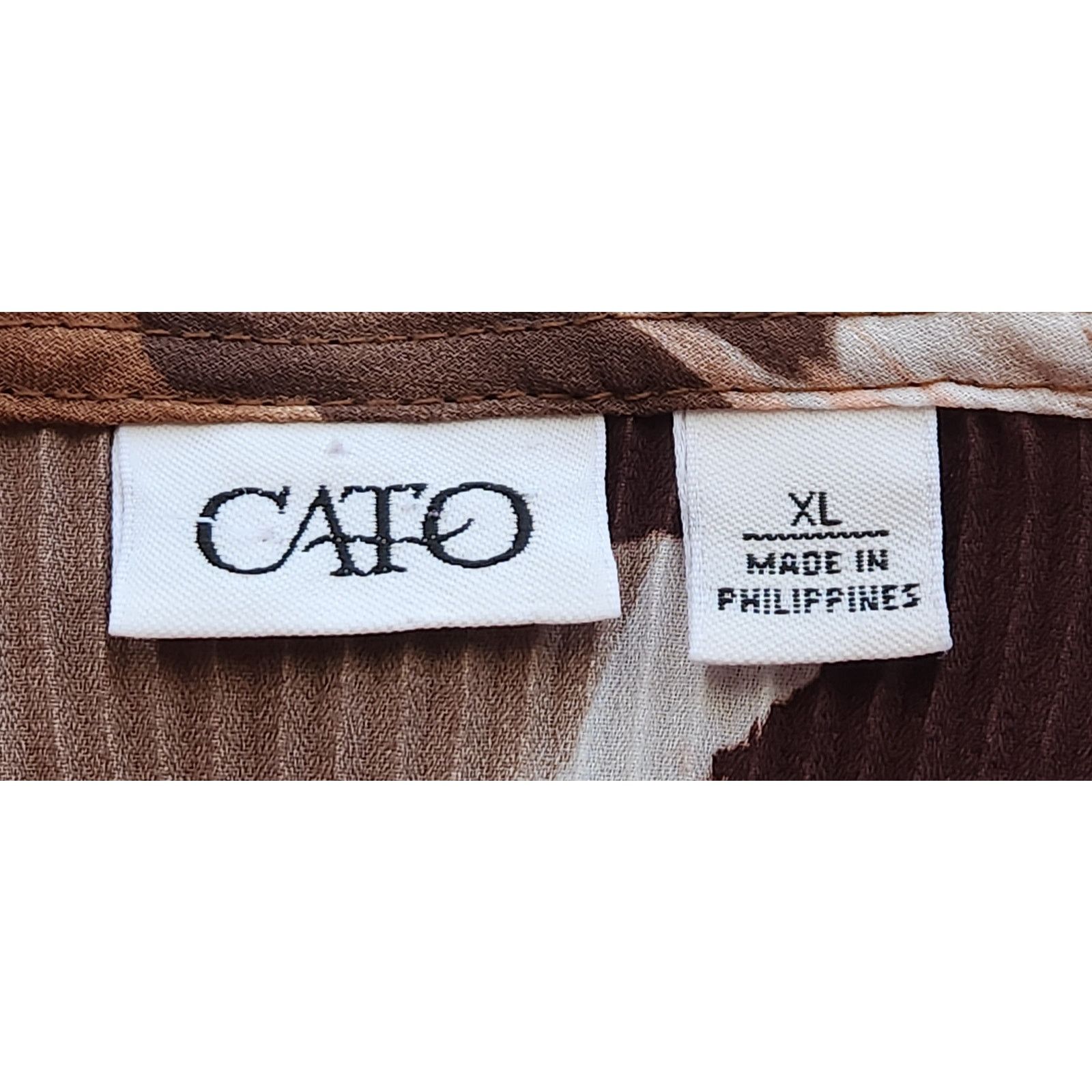 Other Cato Brown Peach Accordion Pleated Button Up Ruffled Top XL Size XL / US 12-14 / IT 48-50 - 4 Thumbnail