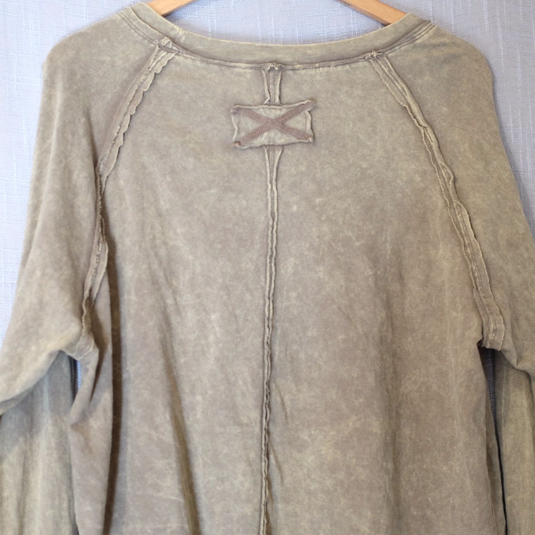 Vintage Zenana Oversized Top Brown Lightweight Thumbholes Women S #A16-2 Size S / US 4 / IT 40 - 7 Thumbnail