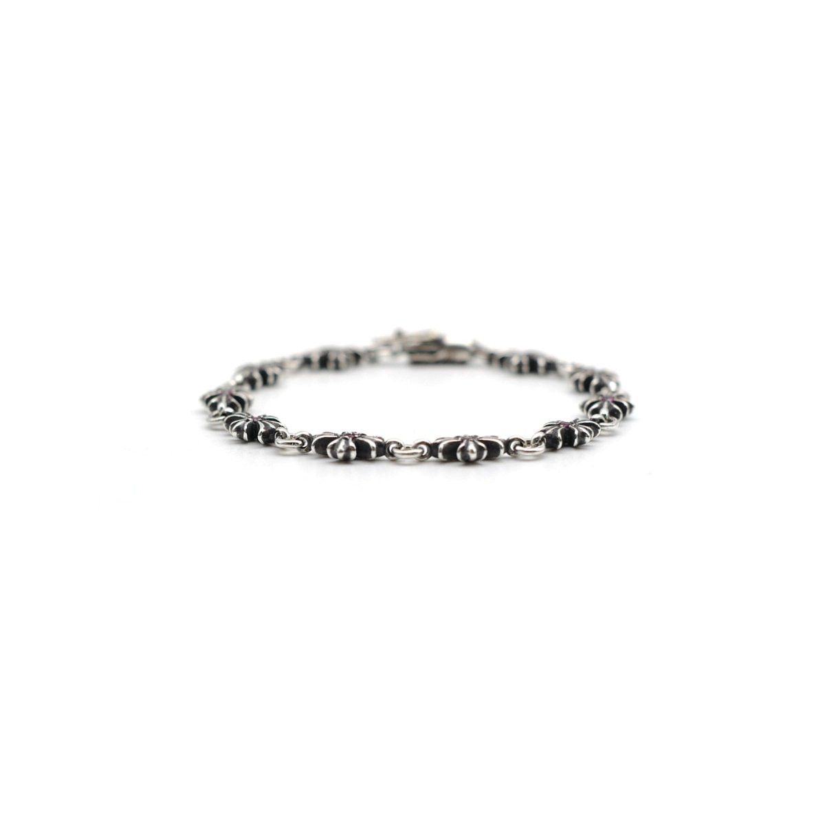 Chrome Hearts Chrome Hearts Tiny E Silver Pink Diamonds Cross Bracelet Size ONE SIZE - 2 Thumbnail
