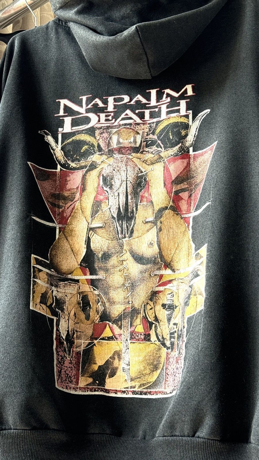 Band Tees × Vintage VINTAGE VERY RARE 1997 NAPALM DEATH HOODIE Size US XL / EU 56 / 4 - 3 Thumbnail