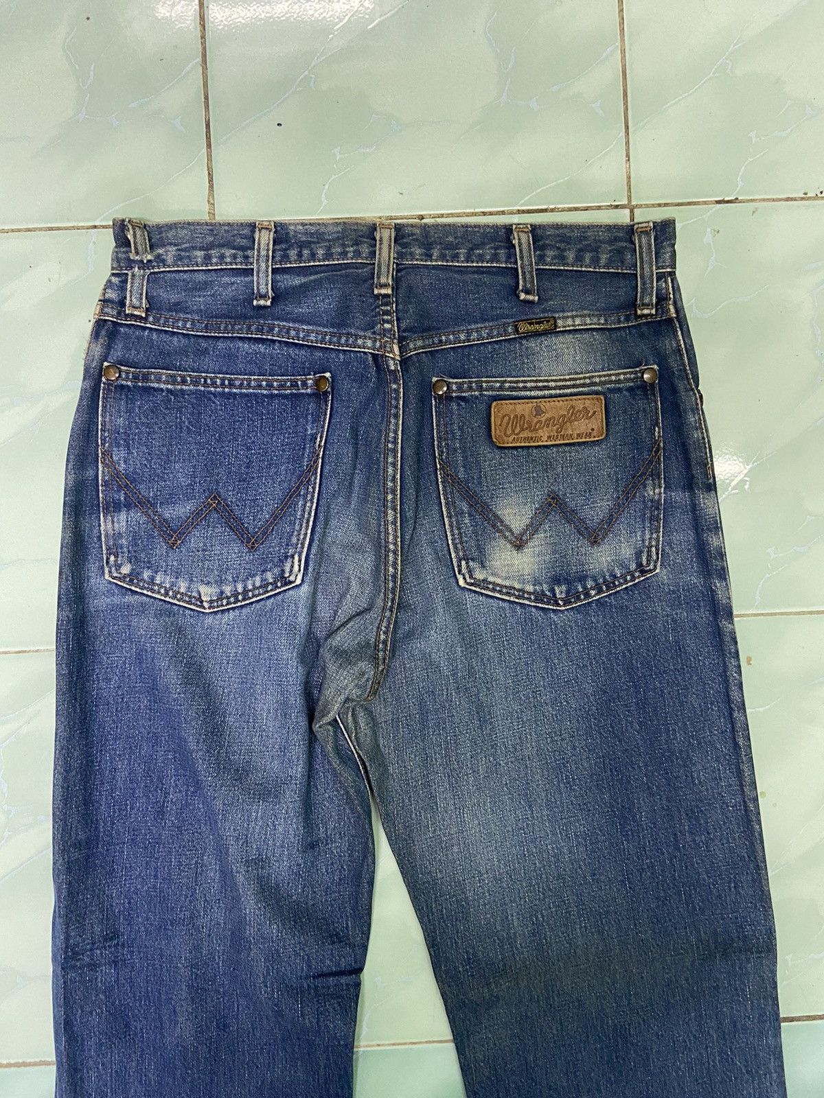 Wrangler Vintage 80s Vintage Wrangler jeans Distressed Size US 30 / EU 46 - 2 Thumbnail