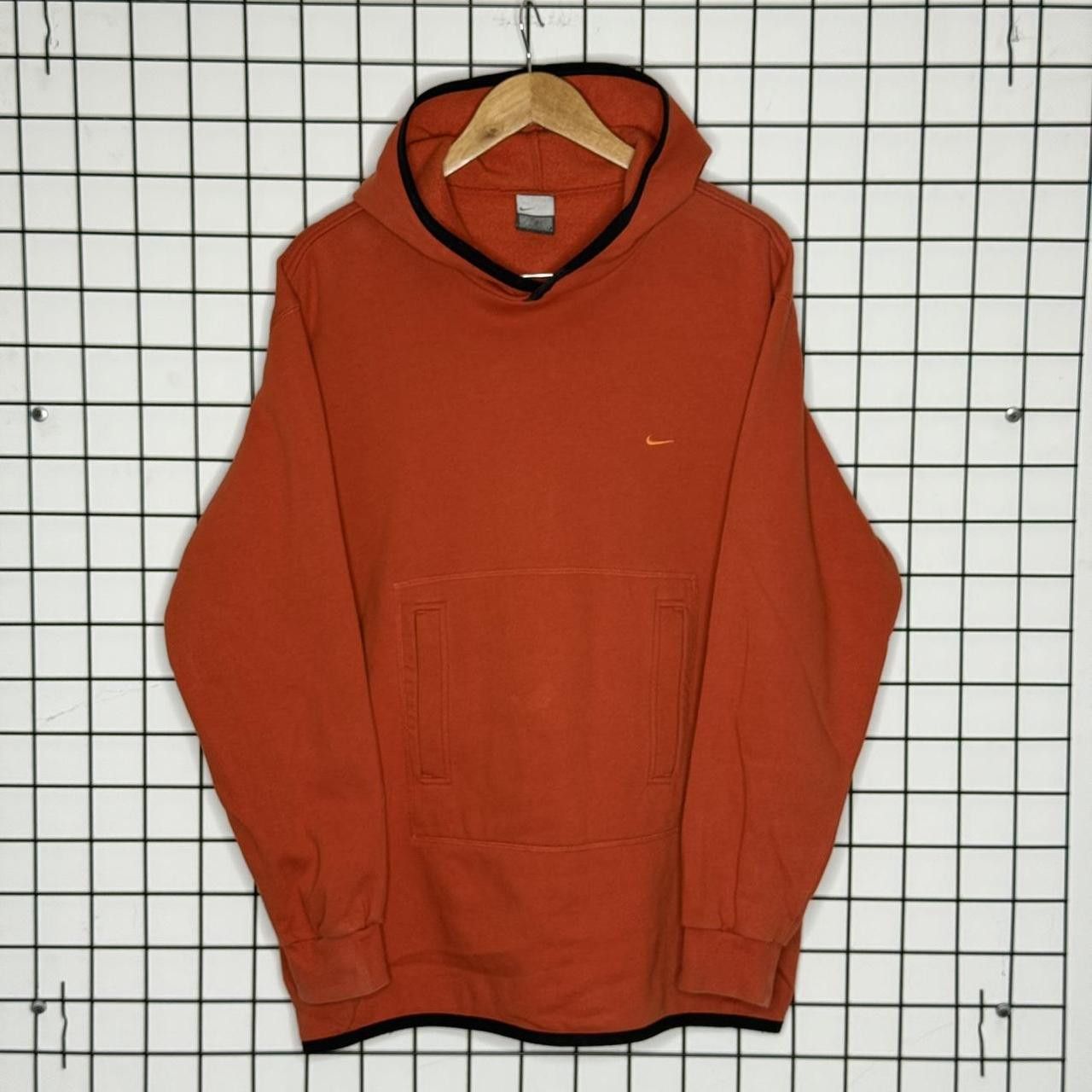 Nike Nike Vintage Mini Swoosh Logo Orange Hoodie Size US XL / EU 56 / 4 - 1 Thumbnail
