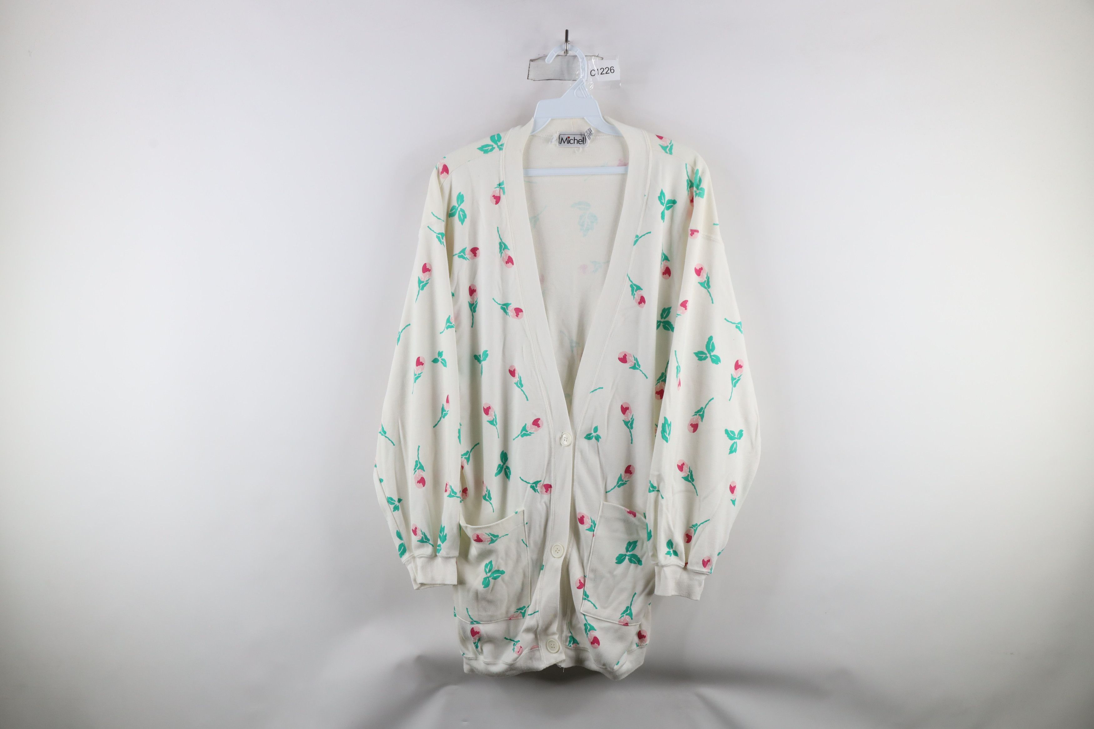 Vintage Vintage 90s Country Primitive Flower Cardigan Sweater Size M / US 6-8 / IT 42-44 - 1 Thumbnail