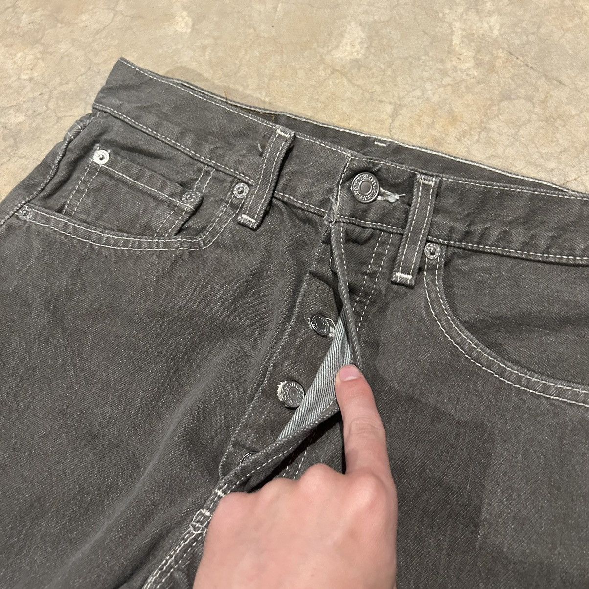 Levi's × Levi's Vintage Clothing × Vintage Rare Vintage 90s Levi’s 501 Olive Drab Jeans Made in USA Size US 30 / EU 46 - 8 Thumbnail