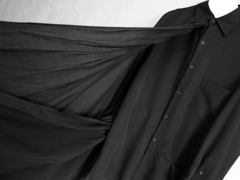 Yohji Yamamoto yohji yamamoto20 AW Fleece Tencel Shirt 2503-Nextarrow Size US M / EU 48-50 / 2 - 3 Thumbnail