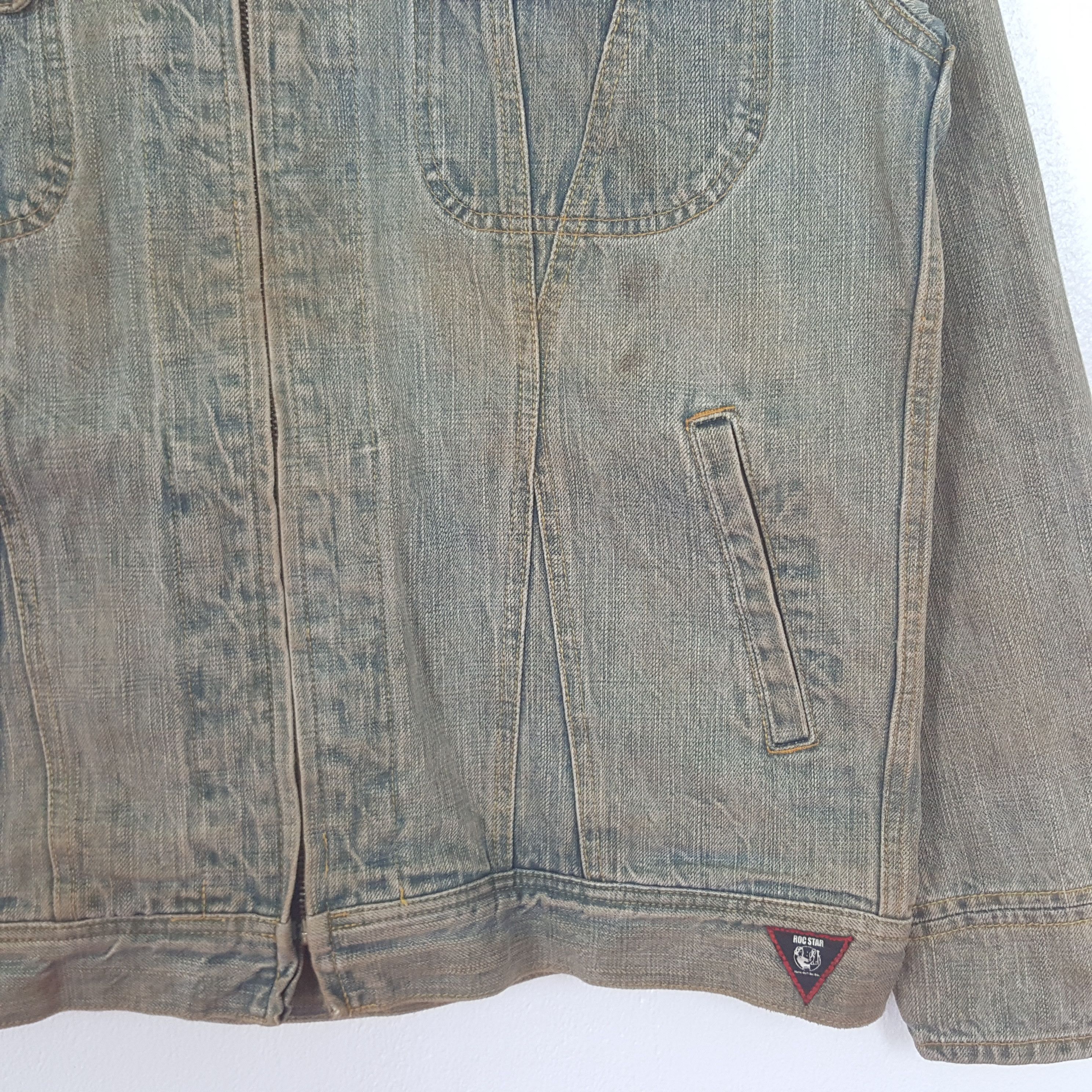 Japanese Brand Vintage Roc Star Japanese Denim Hoodies Jacket C308N9 Size US L / EU 52-54 / 3 - 2 Thumbnail