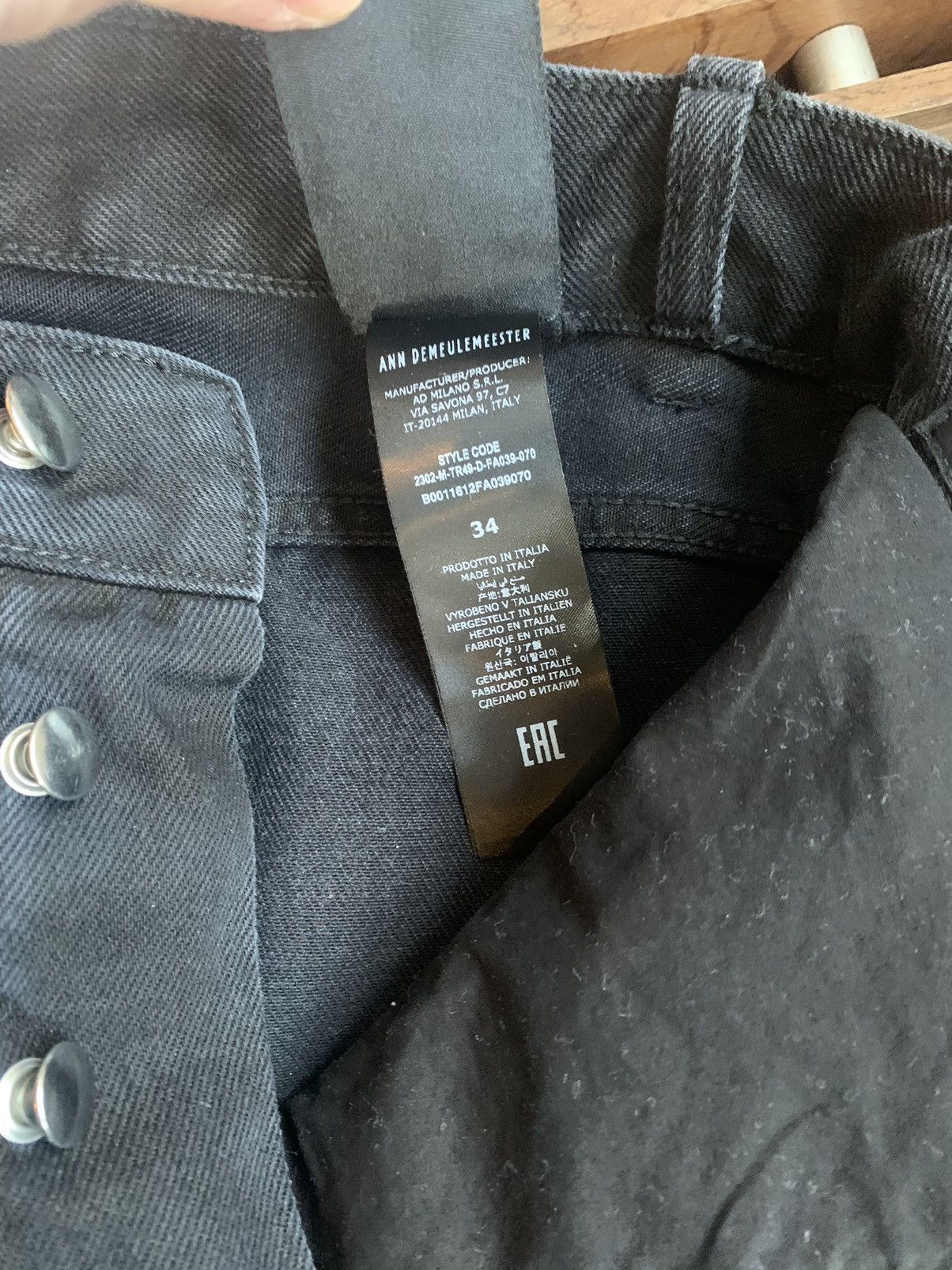 Ann Demeulemeester Ann Demeulemeester Leopold denim tag size 34 fits 32 Size US 32 / EU 48 - 5 Thumbnail