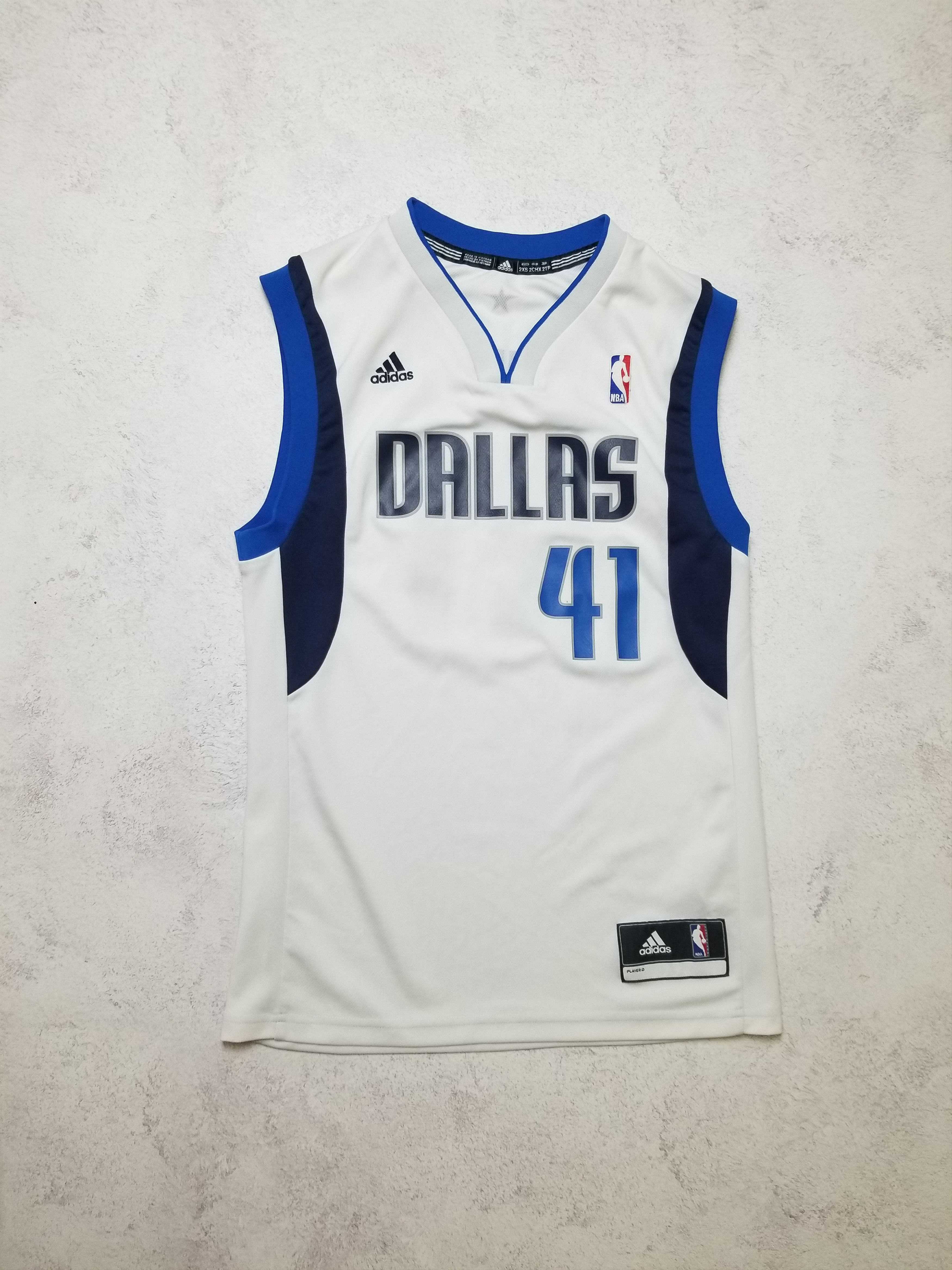 Adidas Dallas Mavericks #41 Dirk Nowitzki Adidas Jersey Size US XXS / EU 40 - 1 Thumbnail