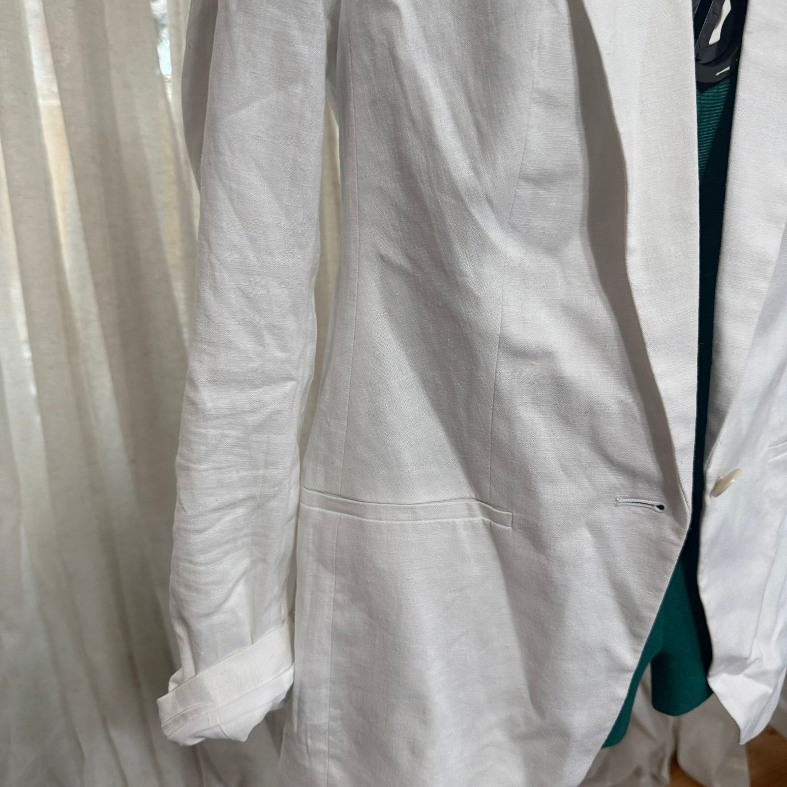 Express Express White Linen Blend Blazer | Sz S Size S / US 4 / IT 40 - 3 Thumbnail