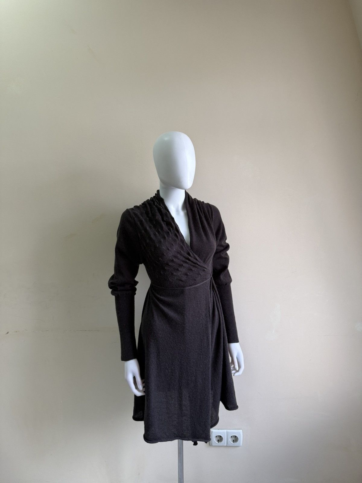 Sarah Pacini Sarah Pacini Baby Alpaca Wool Grey Cardigan One Size Size ONE SIZE - 1 Thumbnail
