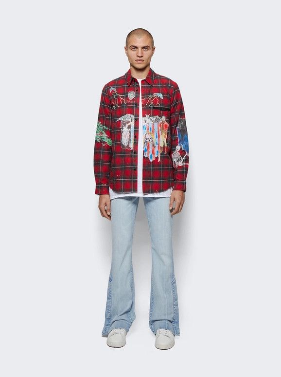 Amiri o1w1db10125 Blood Shirt in Multicolor Size US M / EU 48-50 / 2 - 2 Thumbnail