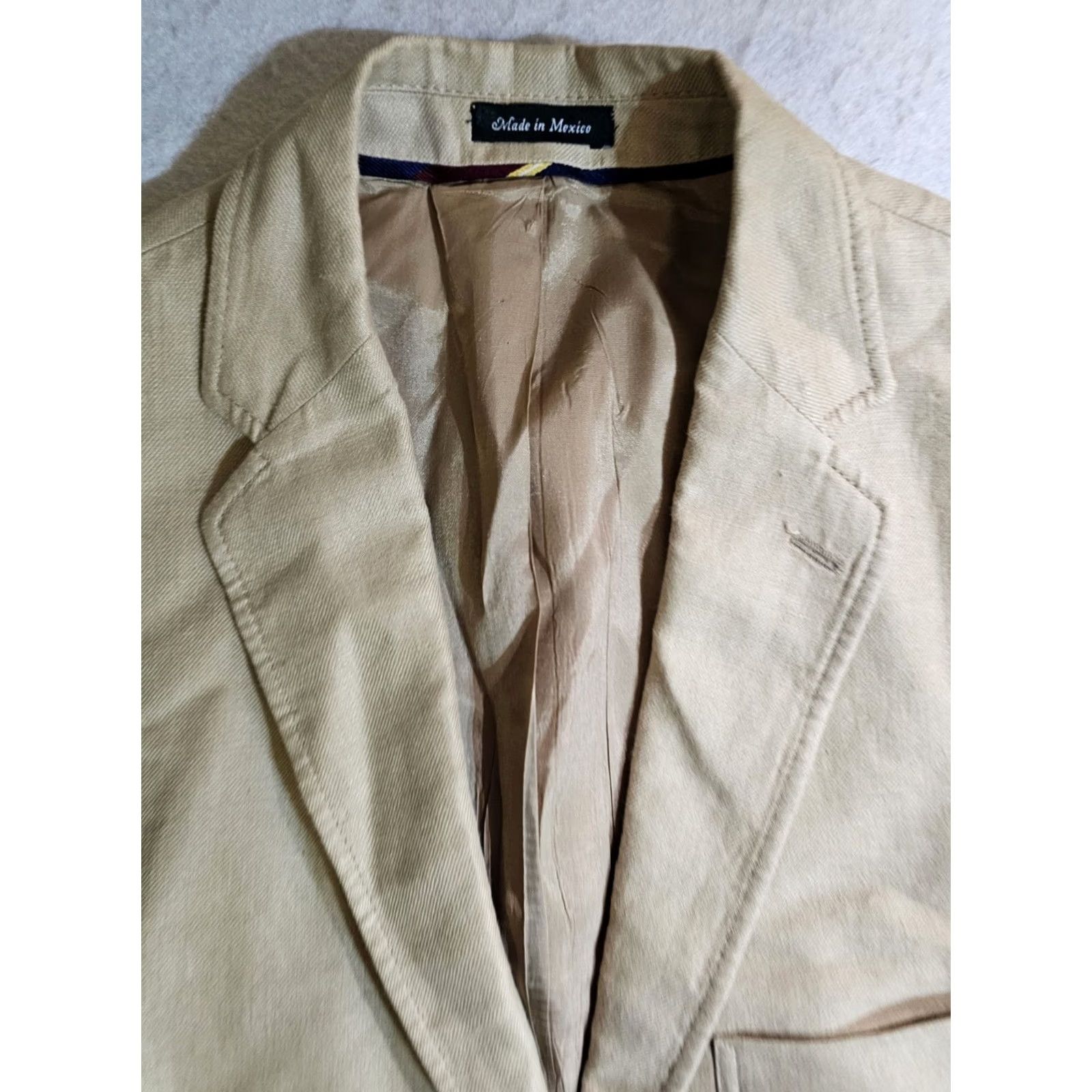 J.Crew VINTAGE J.CREW Blazer Linen Beige Mens Sz 38 Regular Blazer Blazer, J.CREW, 100% Irish Linen, Single-Breasted, Notch Lapel, Dry Clean Only Size 38R - 3 Thumbnail