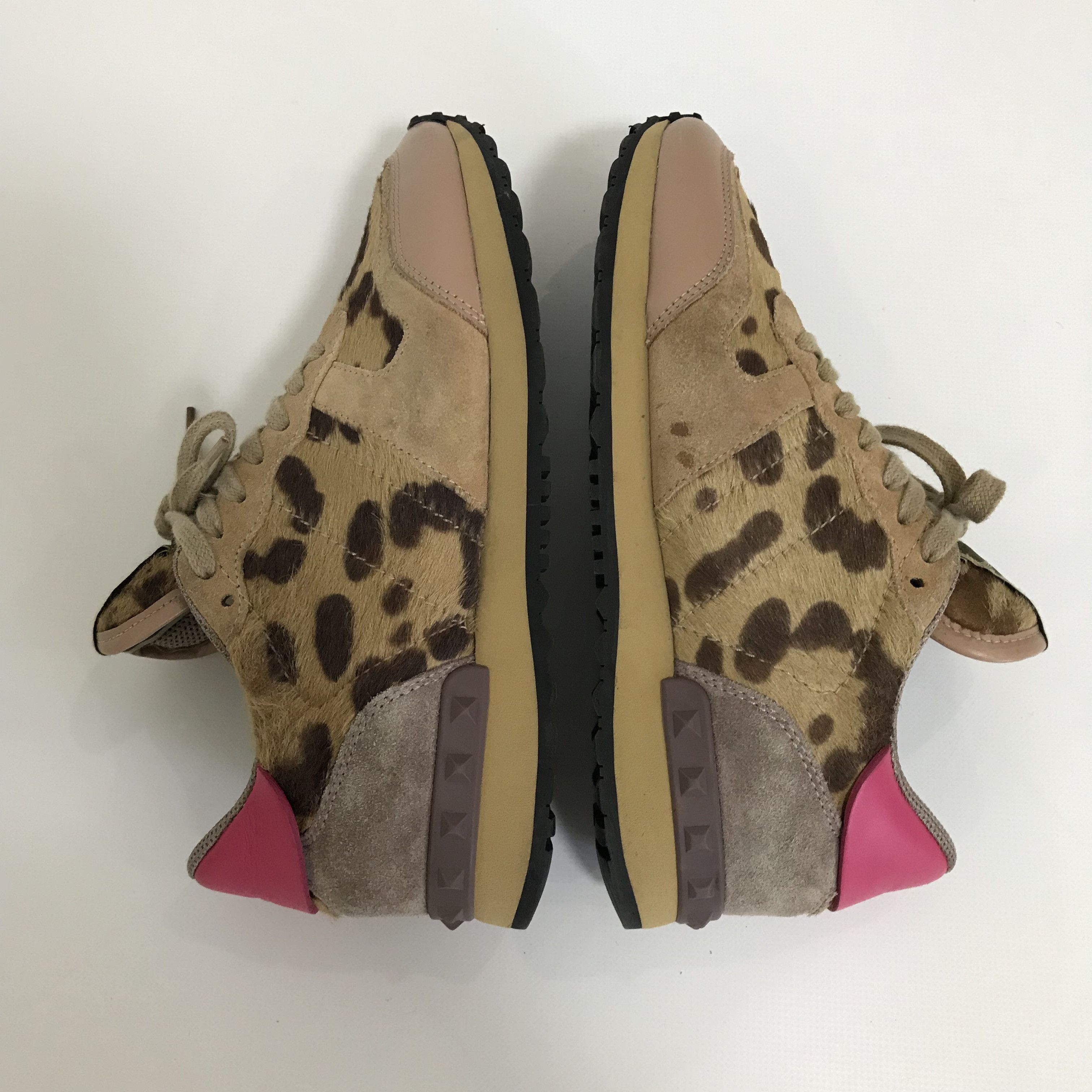 Valentino VALENTINO Garavani Rockrunner Leopard Print Sneakers Shoes Size US 6 / IT 36 - 7 Thumbnail