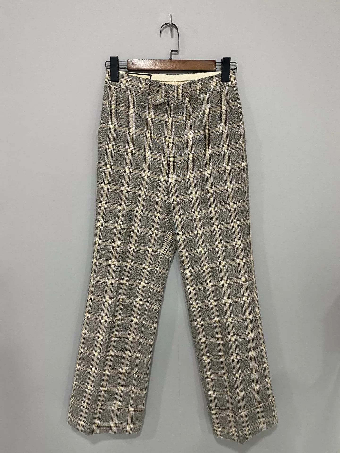 Gucci GUCCI SS22 Check Elastic Waist Straight Pants Size 26" / US 2 / IT 38 - 3 Thumbnail