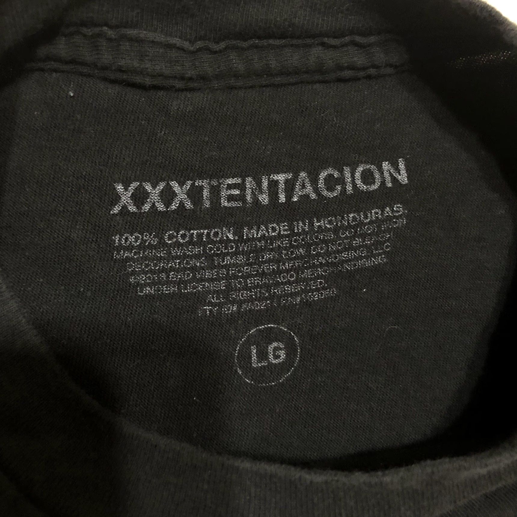 VIBE XXXTENTACION T-Shirt Mens Large Black Bad Vibes Forever Merchadise Numb Size US L / EU 52-54 / 3 - 3 Thumbnail
