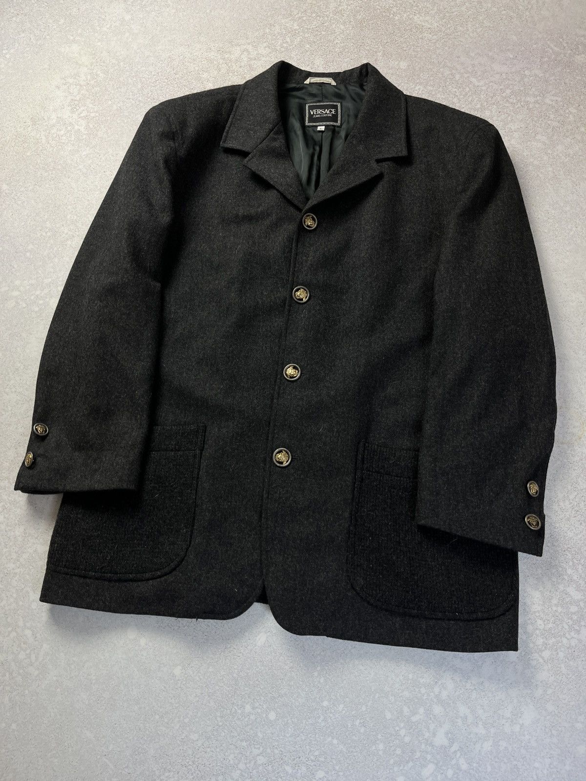 Versace Jeans Couture DDP VTG VERSACE JEANS COUTURE WOOL COAT SIZE L Size US L / EU 52-54 / 3 - 3 Thumbnail
