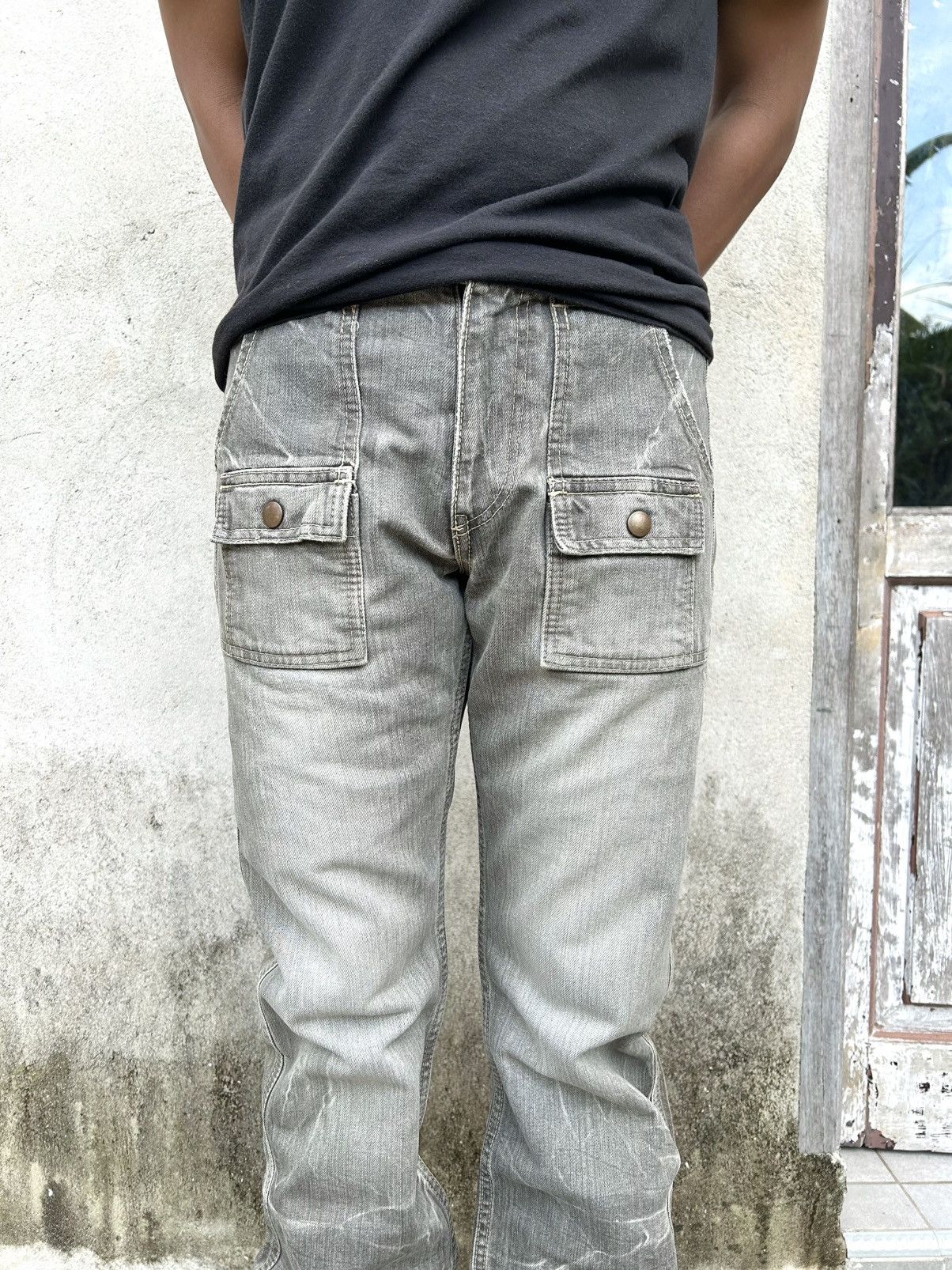 Japanese Brand Fatigu Eternal Bitcu Kurashiki Graywash Japan Size US 29 - 4 Thumbnail