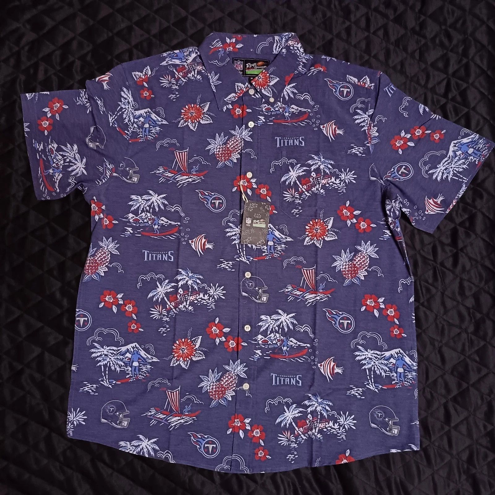 Reyn Spooner Reyn Spooner NFL Tennessee Titans Hawaiian Aloha Shirt Size US XL / EU 56 / 4 - 1 Thumbnail