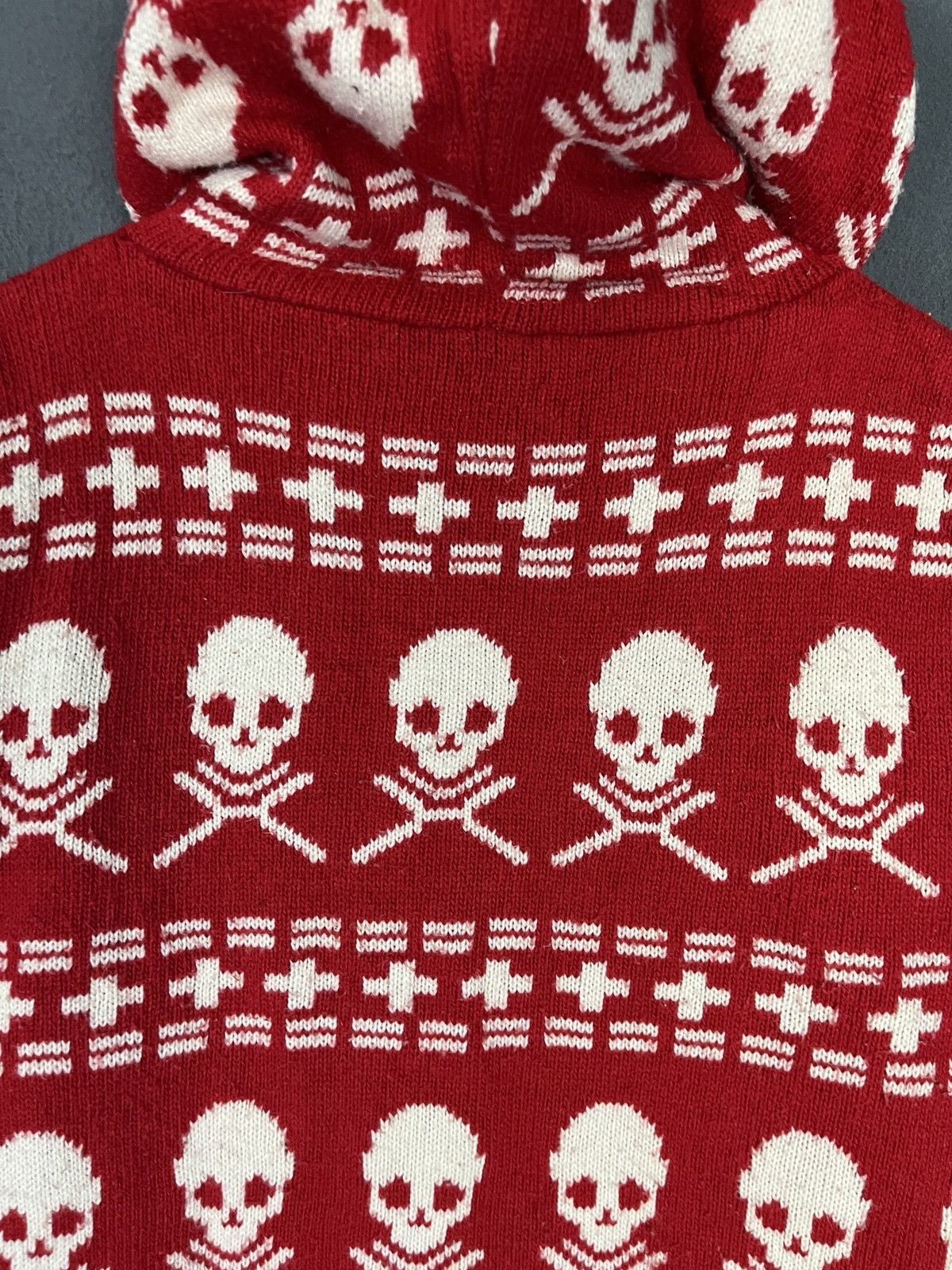 Aran Isles Knitwear × Seditionaries Skull Knit Cardigan Hoodie Sweater Size US M / EU 48-50 / 2 - 7 Thumbnail
