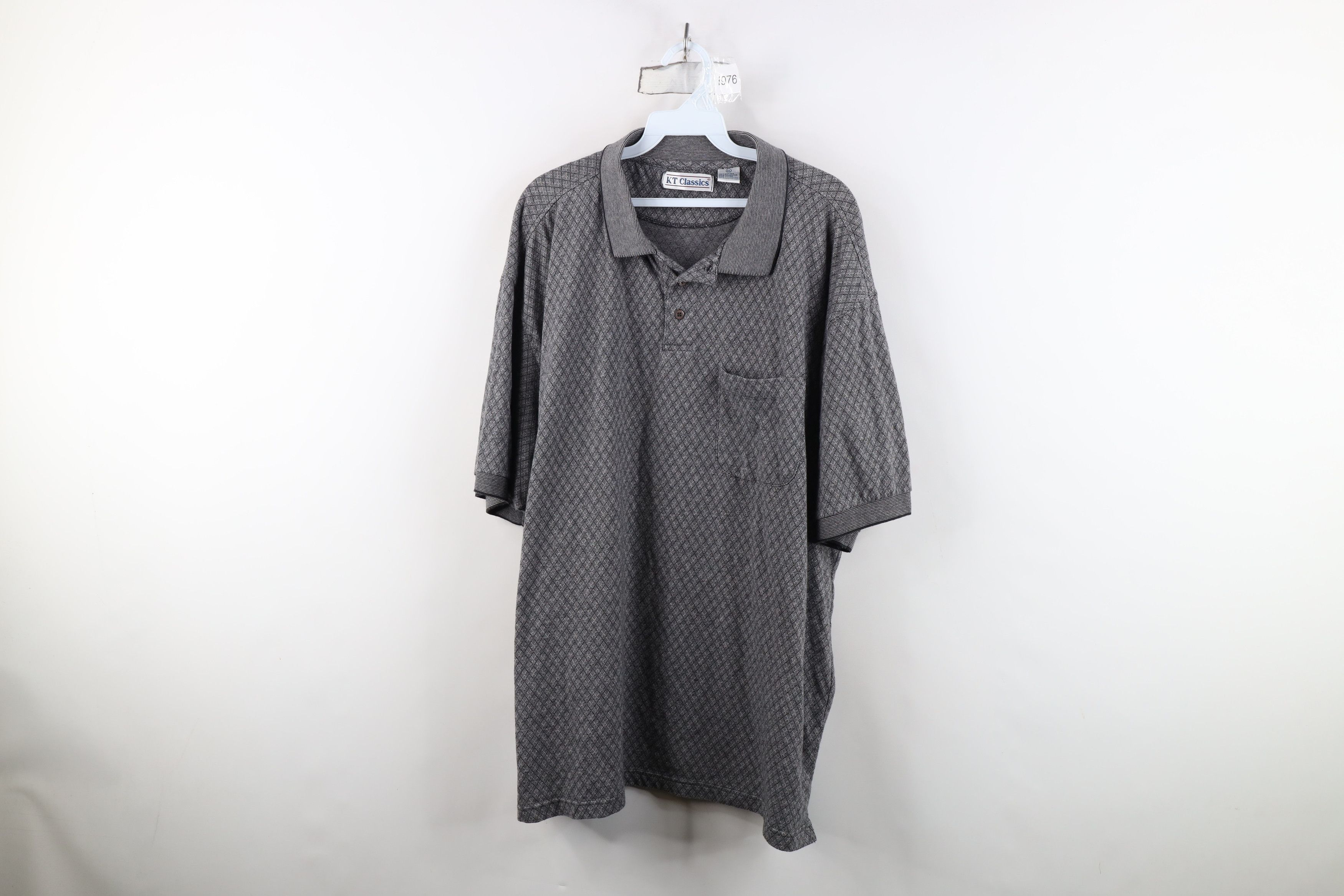 Vintage Vintage 90s Streetwear Argyle Diamond Knit Golf Polo Shirt Size US XXL / EU 58 / 5 - 1 Thumbnail