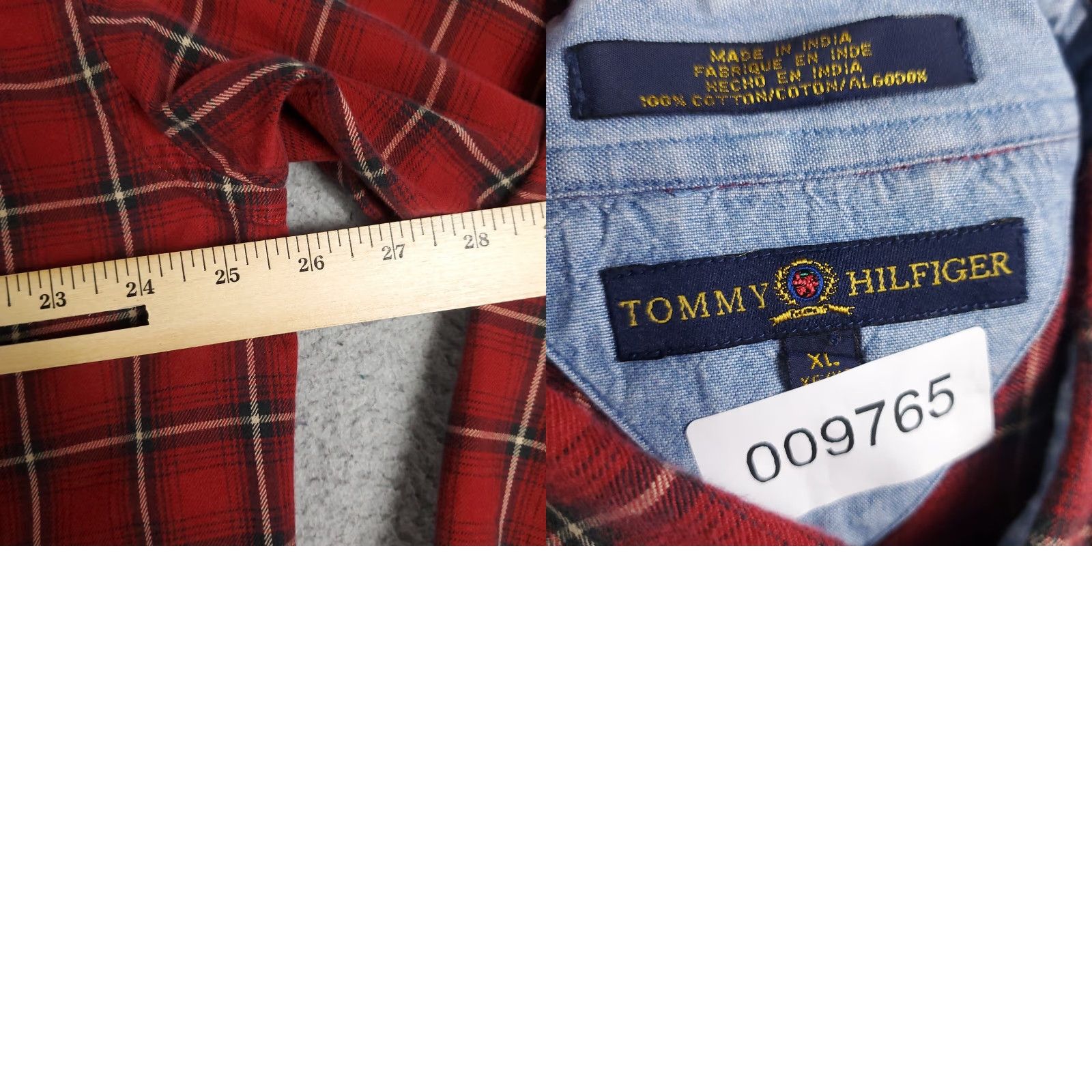 Tommy Hilfiger Tommy Hilfiger Red Plaid Button-Up Shirt Men’s XL Long Sleeve Regular Fit Casual Classic Size US XL / EU 56 / 4 - 8 Thumbnail