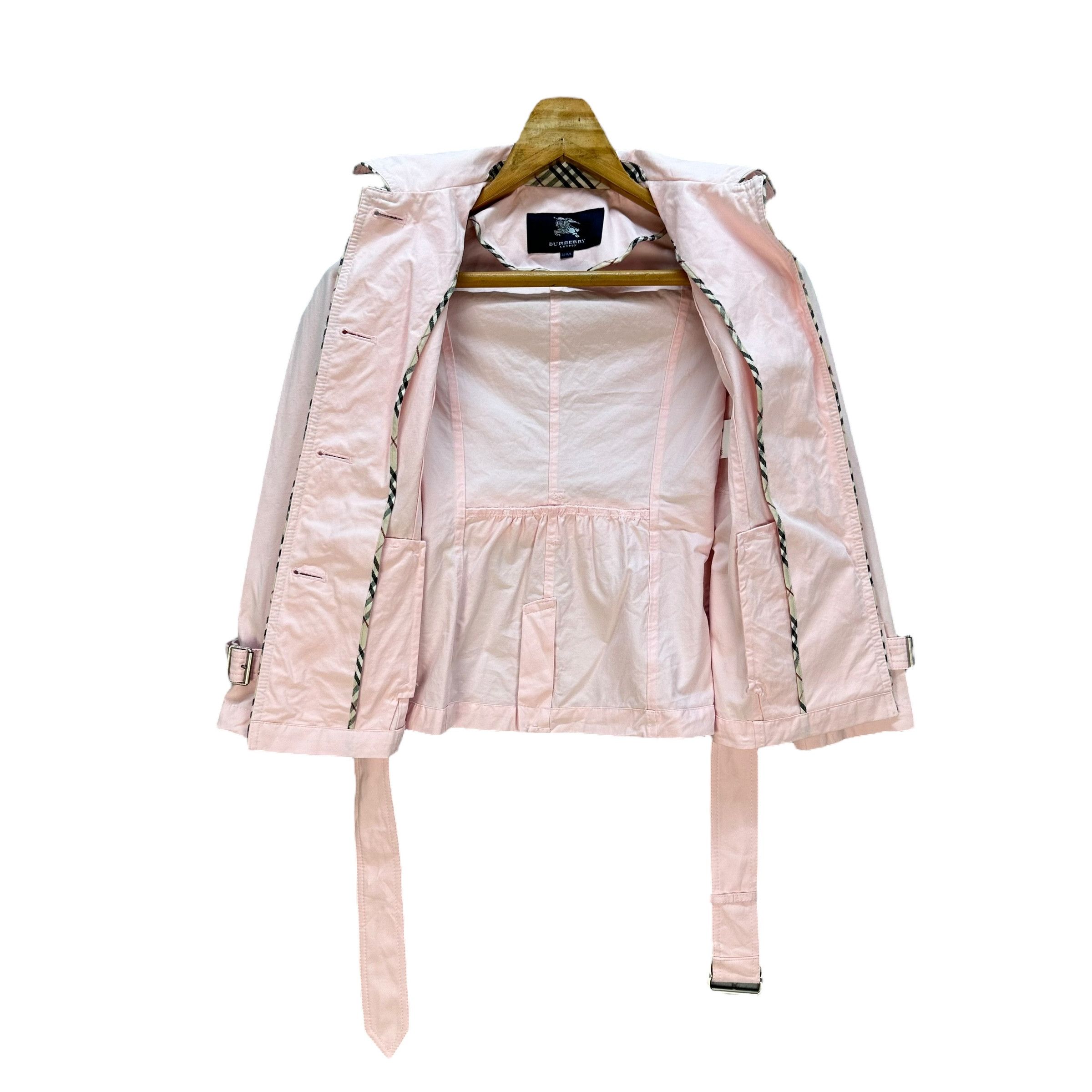 Burberry BURBERRY LONDON Pink Belted Crop Jacket #A65-1560 Size XXS / US 00 / IT 34 - 10 Thumbnail