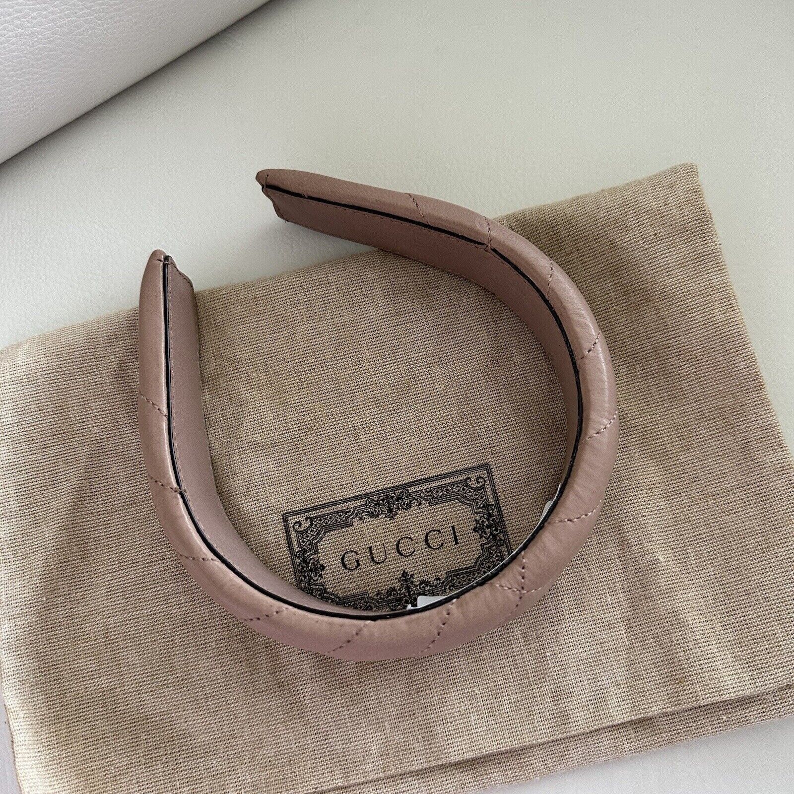 Gucci NWT GUCCI LEATHER POWDER HEADBAND ONE SIZE LIGHT NUDE Size ONE SIZE - 4 Thumbnail