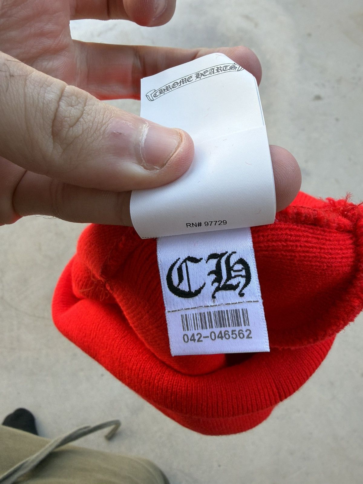Chrome Hearts Chrome Hearts Red Beanie Cross Logo Embroidery Size ONE SIZE - 7 Thumbnail
