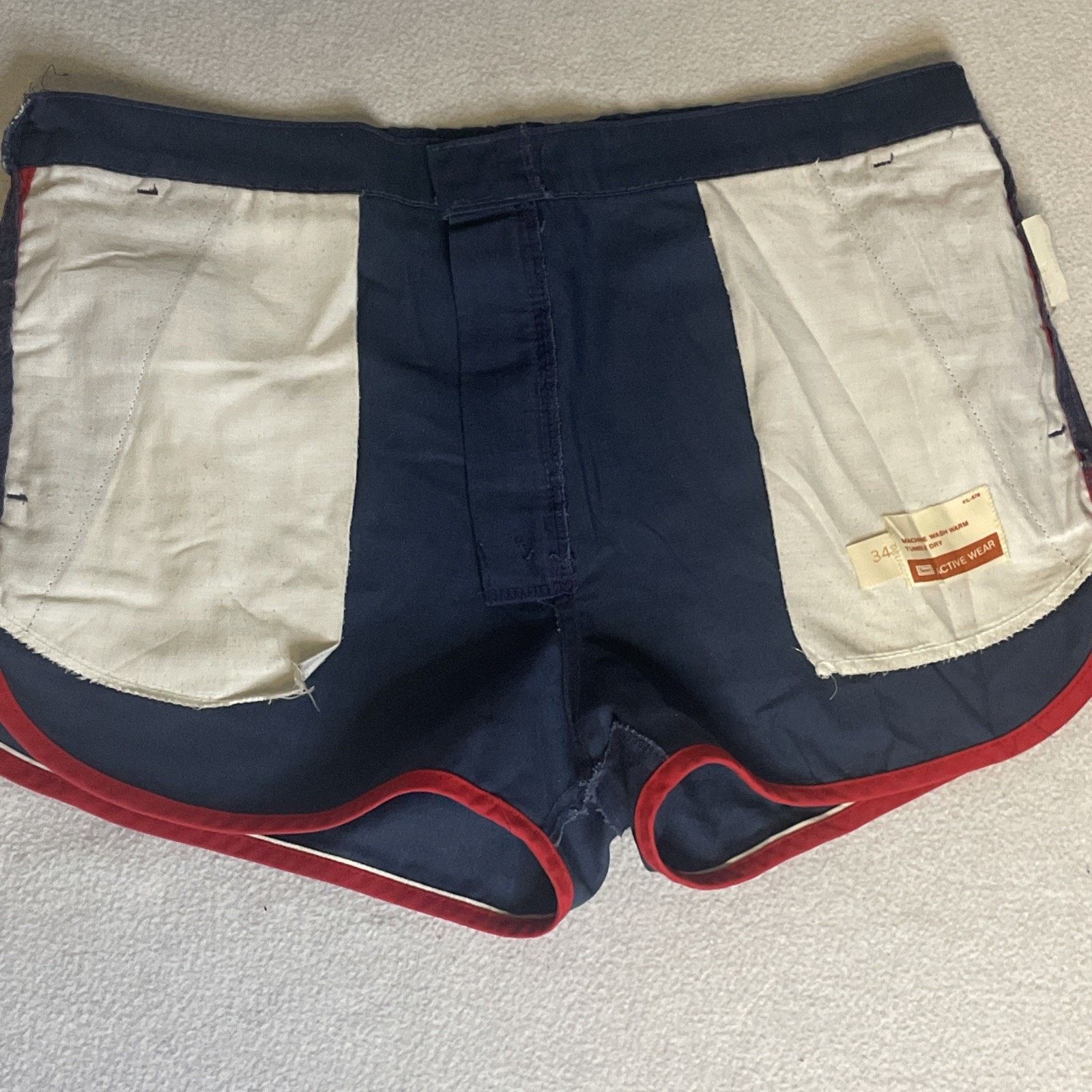 Sears Vintage 70s Sears Activewear Running Shorts Navy Mens 34 Size US 34 / EU 50 - 13 Thumbnail