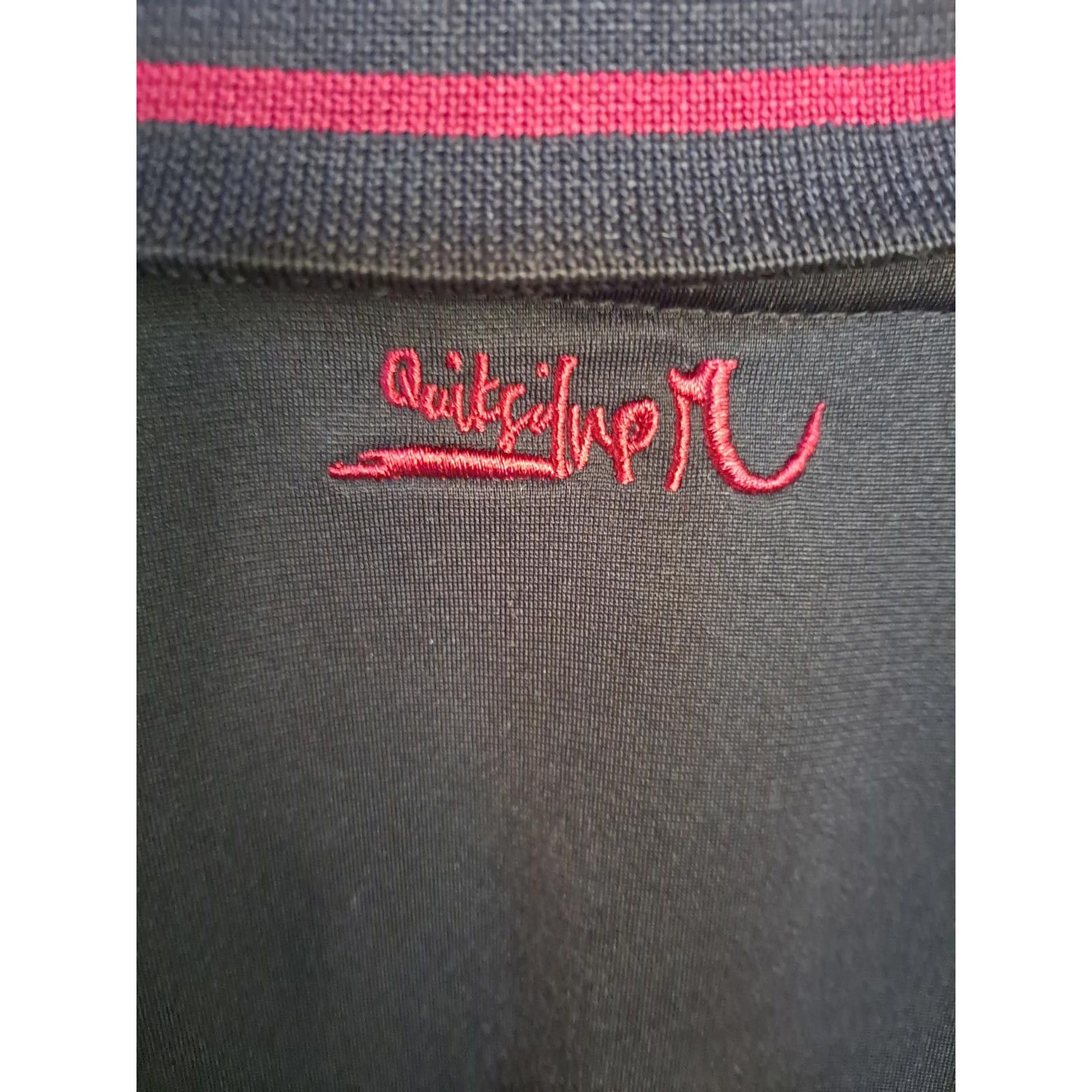 Quiksilver Quicksilver Black and Gray Full Zip Lightweight Bomber Jacke Size US L / EU 52-54 / 3 - 6 Thumbnail