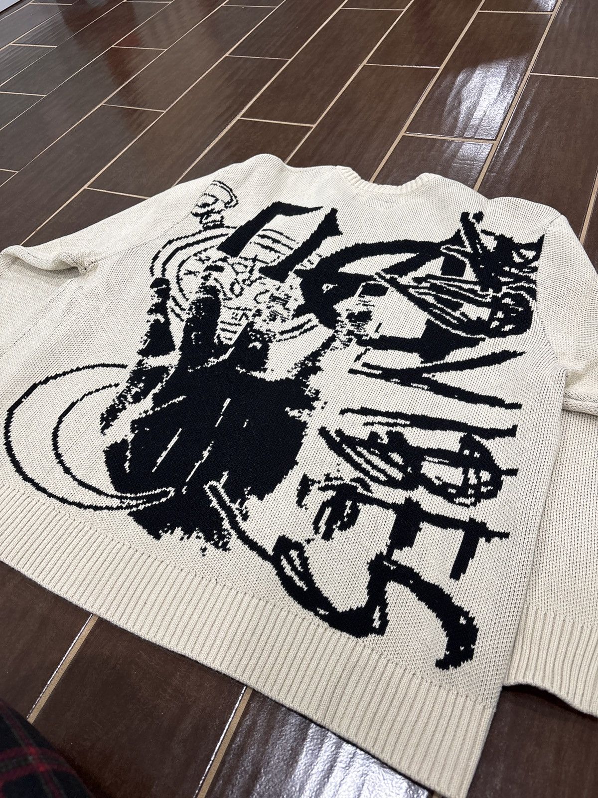 Revenge BRAND NEW Revenge XXXtentacion Collage Knit Sweater Cream XL Size US XXL / EU 58 / 5 - 6 Thumbnail