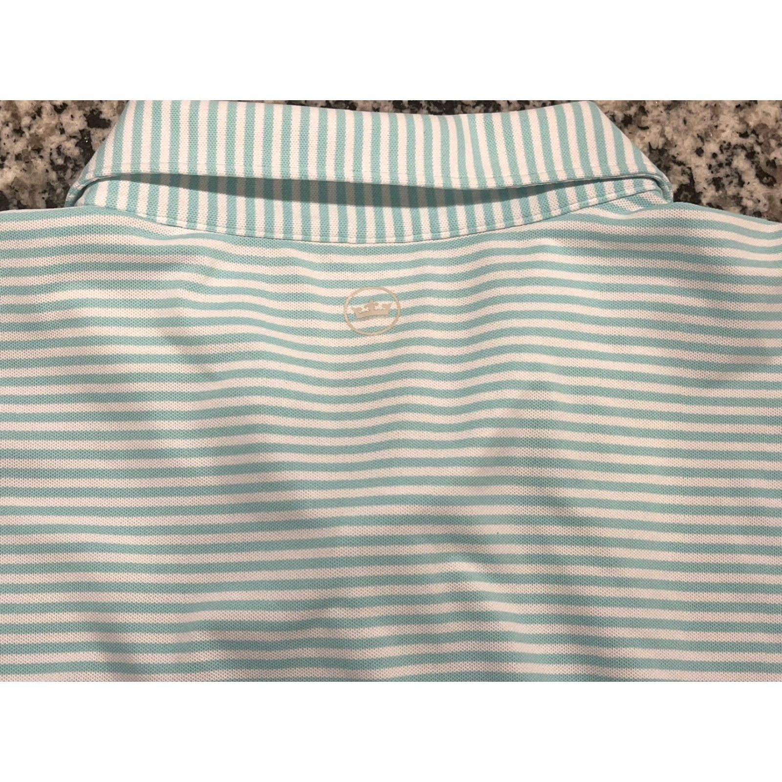 Peter Millar Peter Millar Polo Shirt Mens 2XL Striped Stretch Pocket Logo Casual Golf Shirt Size US XXL / EU 58 / 5 - 6 Thumbnail