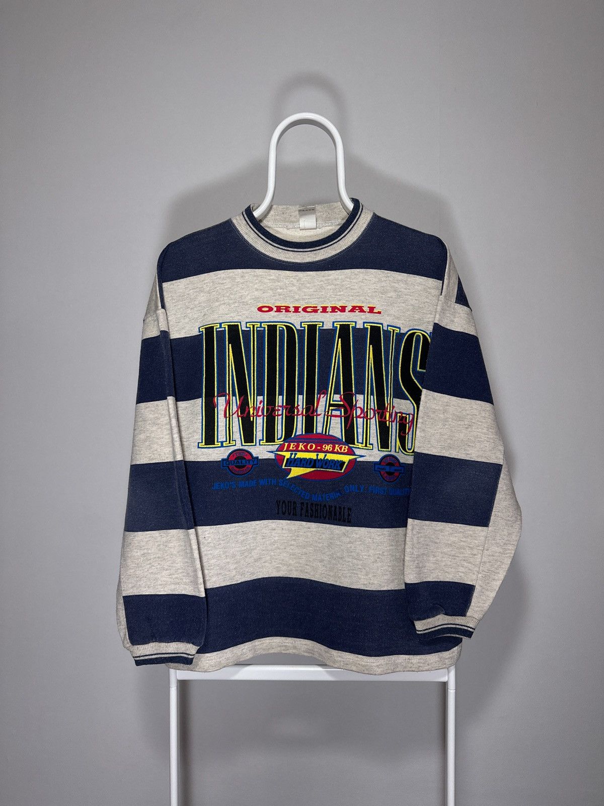 American Edition Indians Universal Sporting Jeko Hard Work Sweatshirt 90s Size US S / EU 44-46 / 1 - 1 Thumbnail
