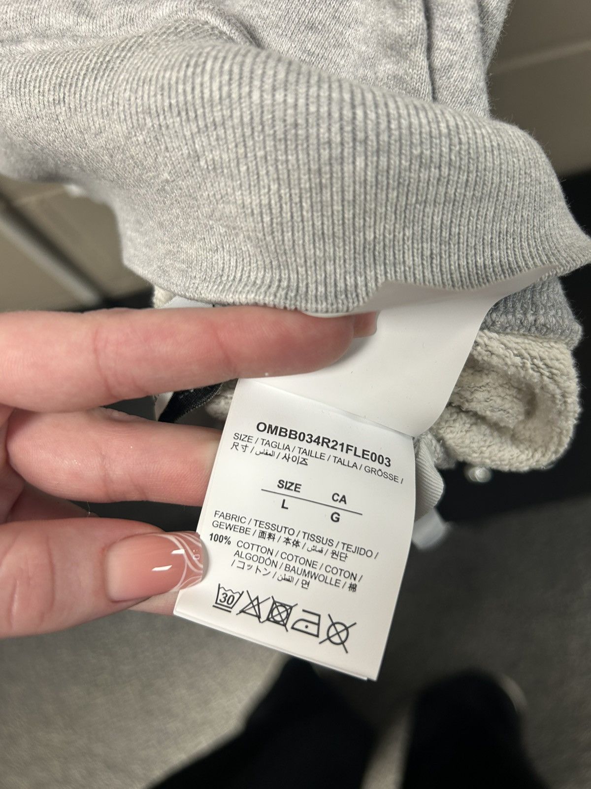 Off-White Off-White Grey Slim Marker Hoodie Size US L / EU 52-54 / 3 - 5 Thumbnail