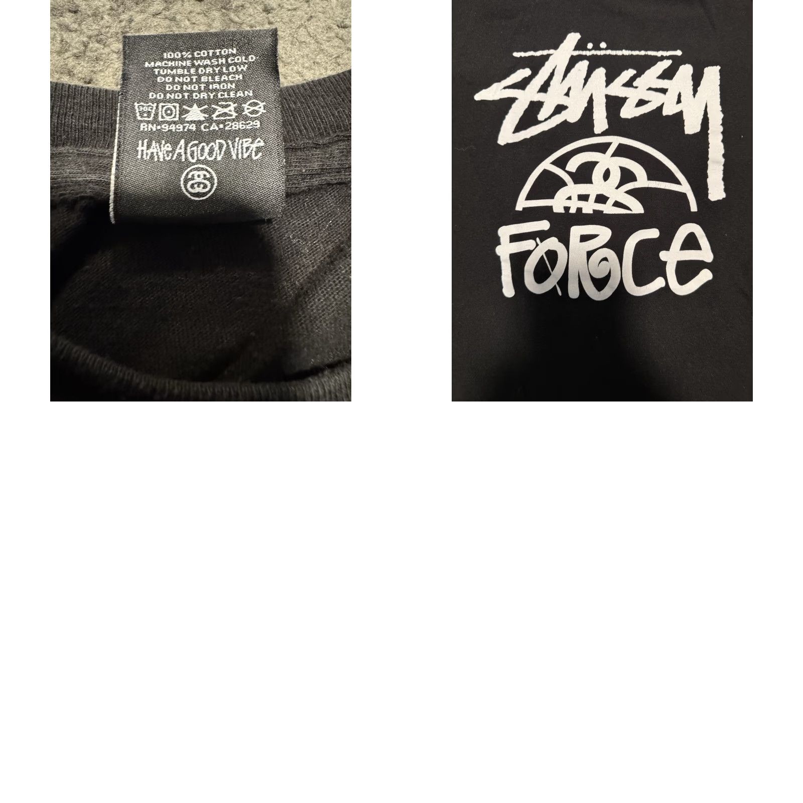 Nike Stussy X Nike Force Graphic T Shirt Limited Black Size Medium Mens Shirt Short Sleeve Crew Neck T-Shirt Cotton Knit 2020s Vintage: No Size US M / EU 48-50 / 2 - 9 Thumbnail
