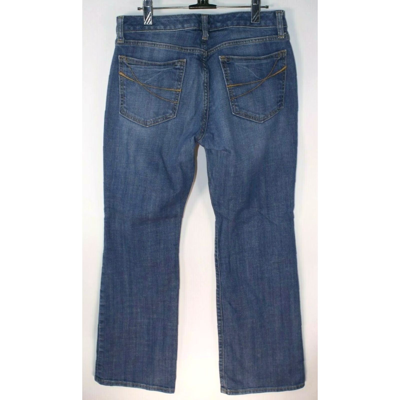 Gap VINTAGE Gap Curvy Flare Blue Jeans Women's Size 8 Blue Stone Washed Mid Rise 29X29 Size 29" - 4 Thumbnail