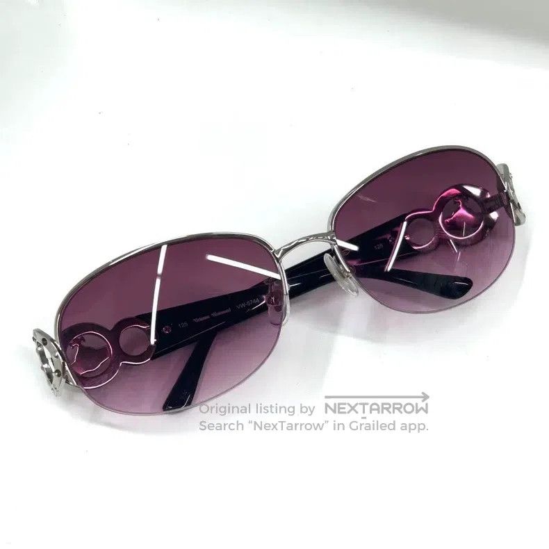 Vivienne Westwood Vivienne Westwood Rare Purple Iridescent, 3D Saturn Logo, Size ONE SIZE - 8 Thumbnail