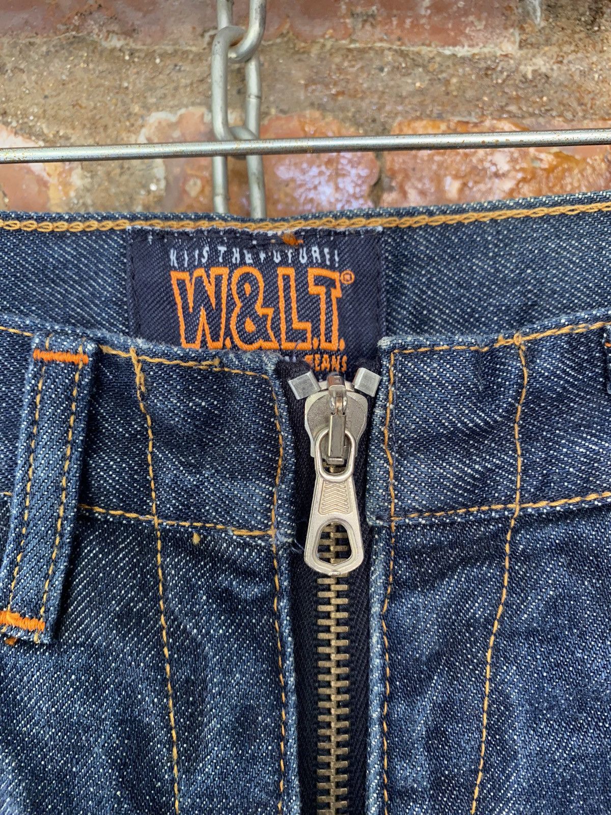 Walter Van Beirendonck Vtg W&Lt center Zipper Curve stitch denim Size 28" / US 6 / IT 42 - 8 Thumbnail
