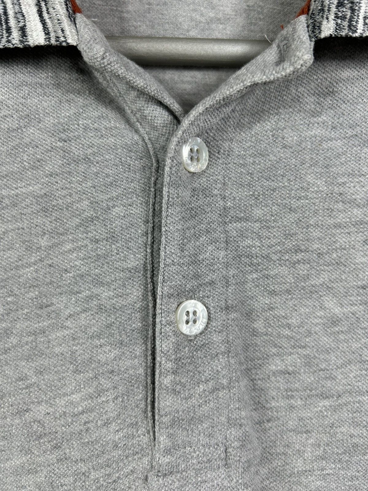 Missoni MISSONI Made In Italy Gray Polo Shirt 100% Cotton Size Size US L / EU 52-54 / 3 - 6 Thumbnail