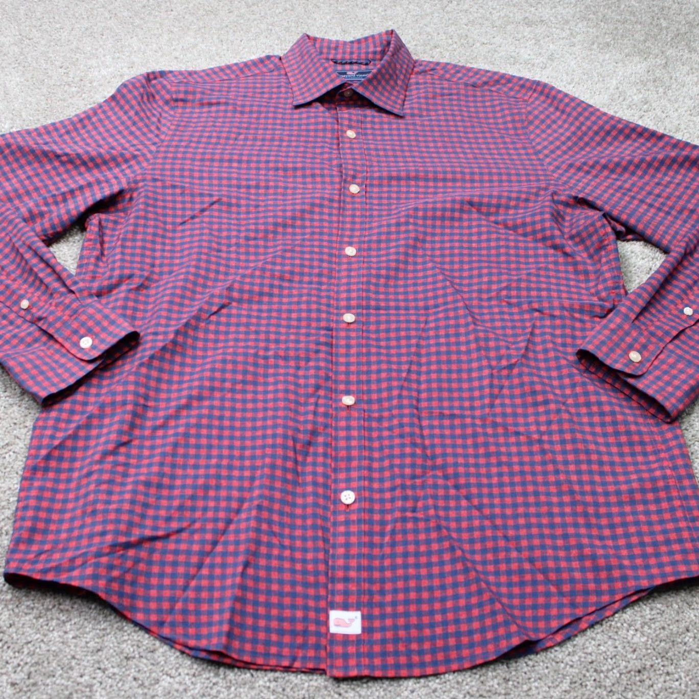 Vineyard Vines Vineyard Vines Button-Up Shirt Mens L Slim Fit Plaid Blue Red Cotton Chest 50 Classic Preppy Size US L / EU 52-54 / 3 - 3 Thumbnail