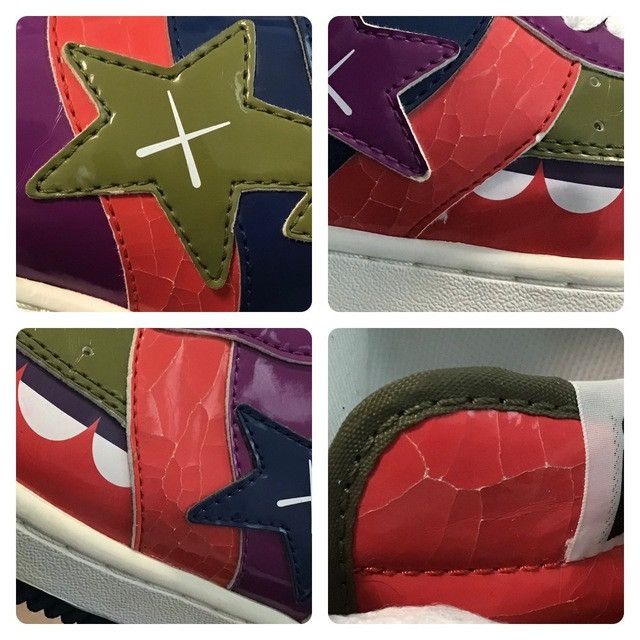 Bape × Kaws × Nigo KAWS CHOMPERS BAPE STA Patent Leather Sneakers APE NIGO Size US 9.5 / EU 42-43 - 8 Thumbnail